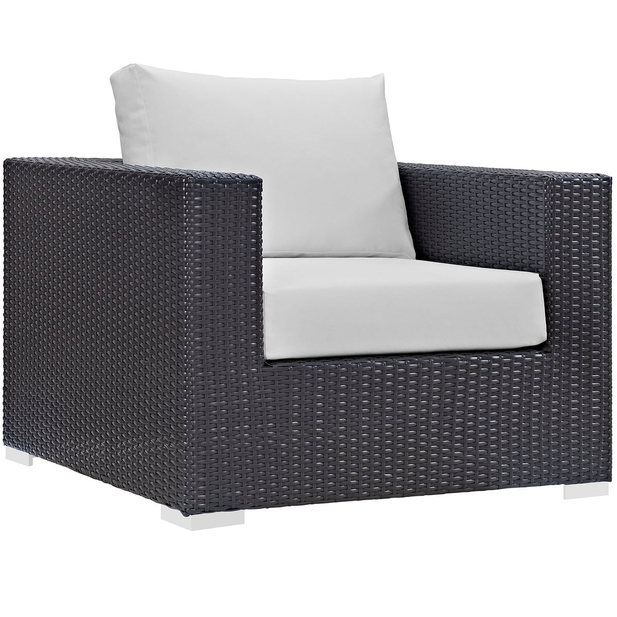 Convene Outdoor Patio Armchair - Espresso White