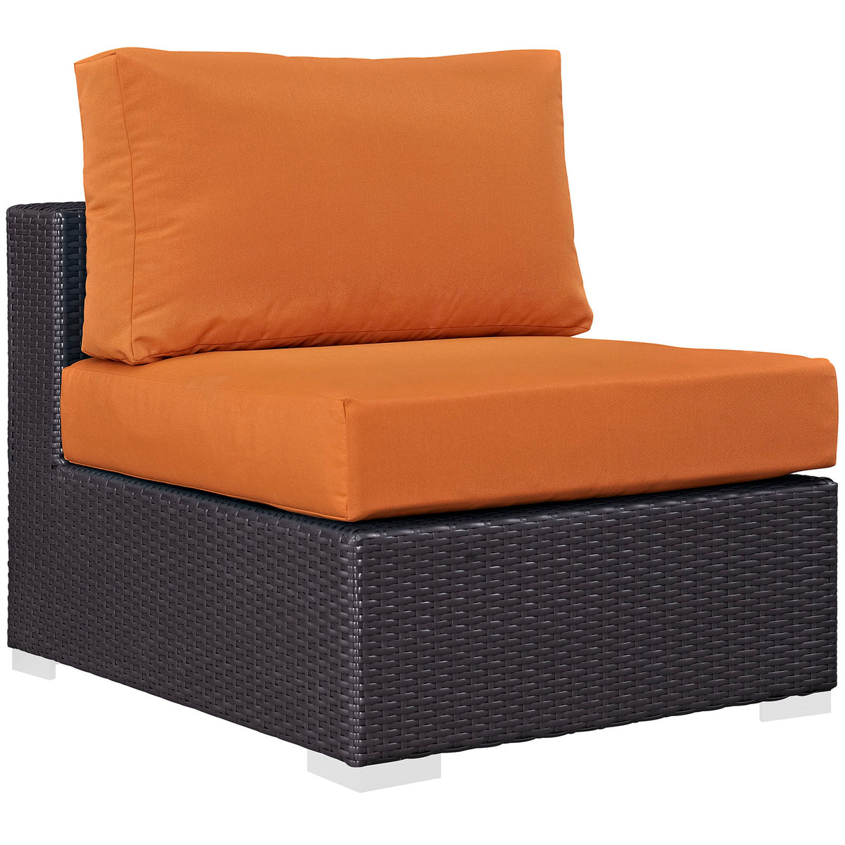 Convene Outdoor Patio Armless - Espresso Orange