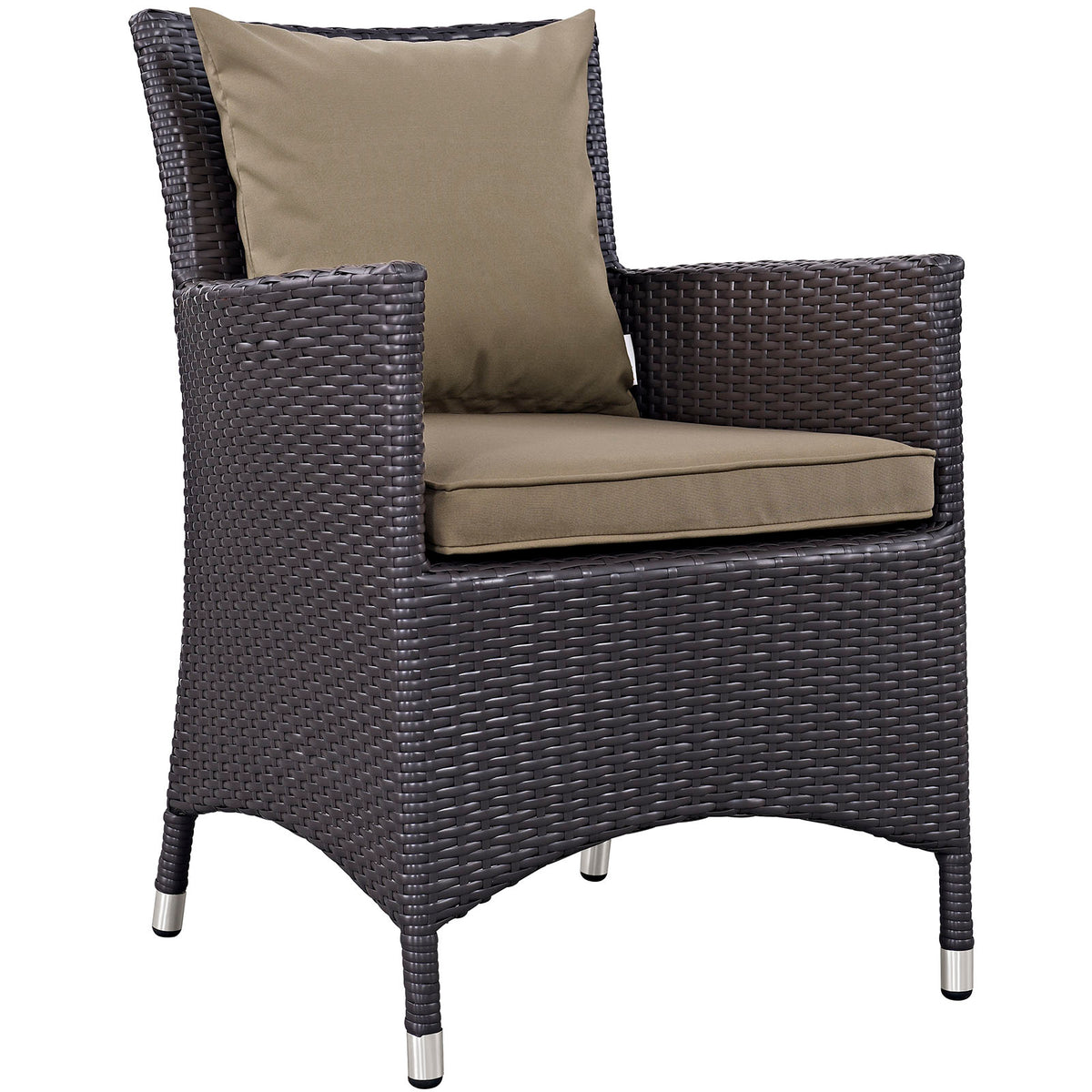 Convene Dining Outdoor Patio Armchair - Espresso Mocha