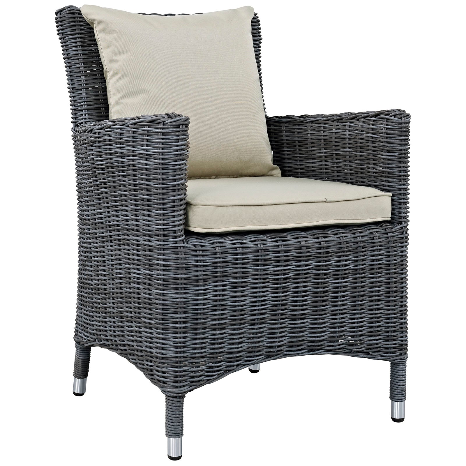 Summon Dining Outdoor Patio Sunbrella Armchair - Antique Canvas Beige