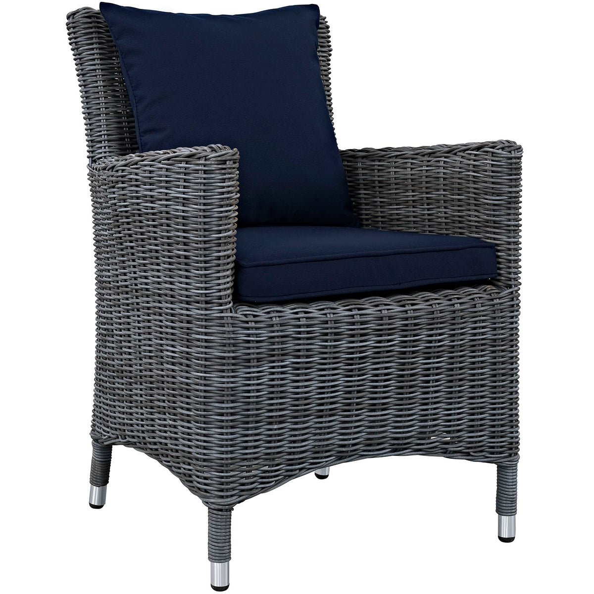 Summon Dining Outdoor Patio Sunbrella Armchair - Canvas Navy