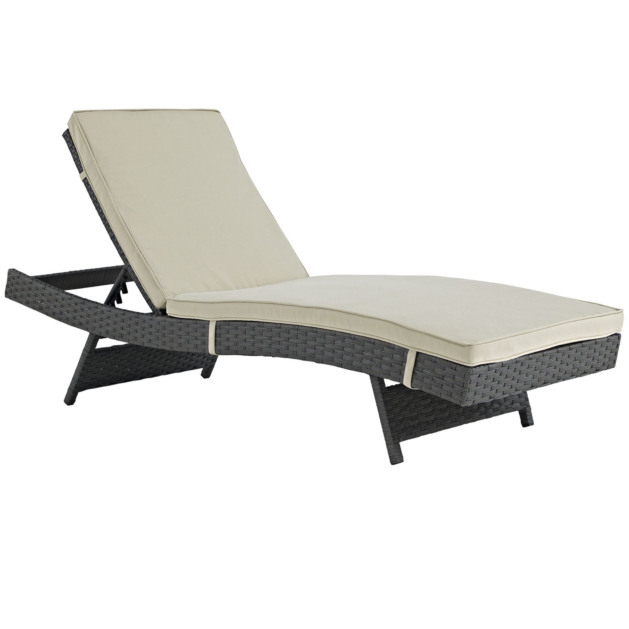 Sojourn Outdoor Patio Chaise Lounge Chair - Comfortable Seating, Sunbrella Fabric Cushions, Uv Protection, Powder-Coated Aluminum Frame