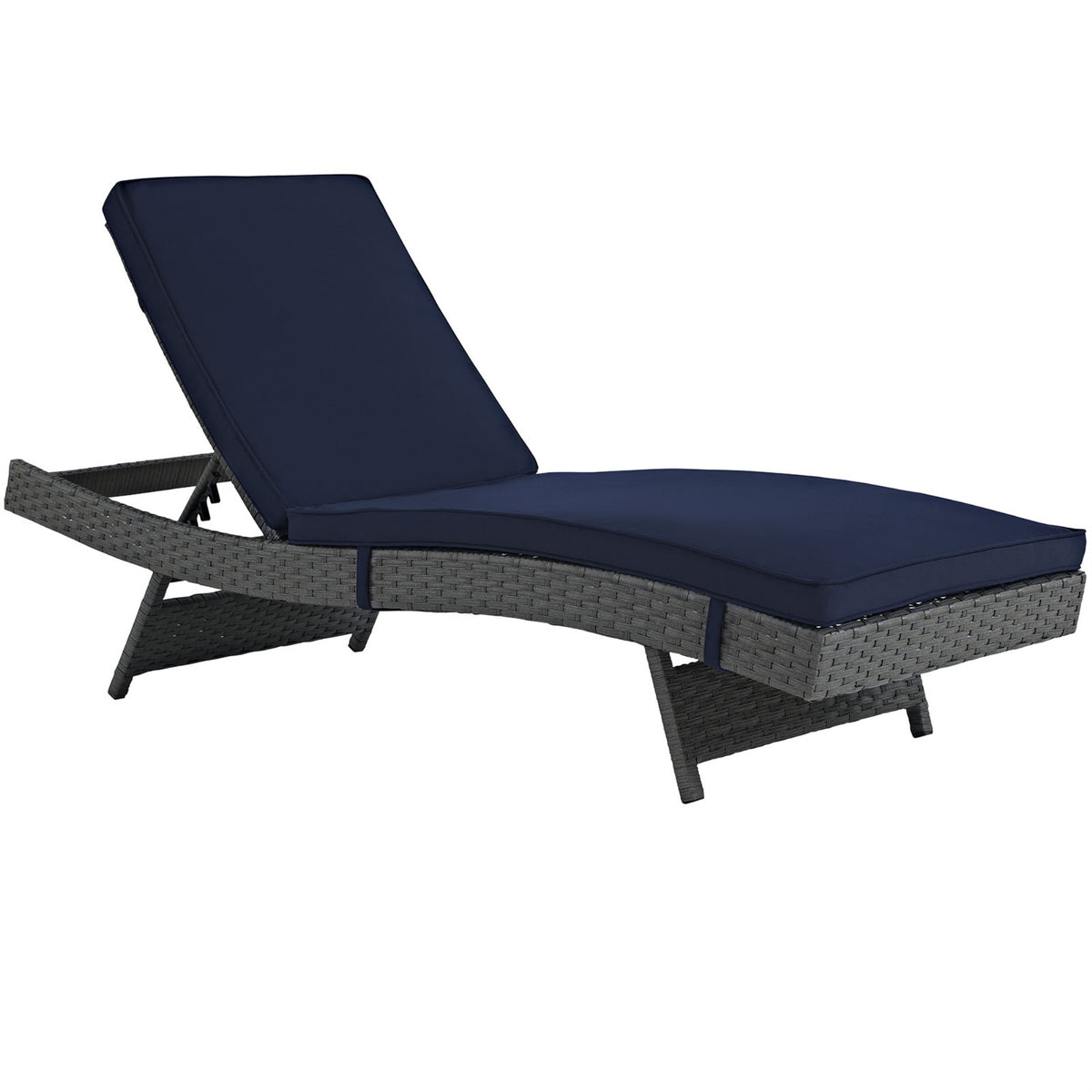 Sojourn Outdoor Patio Chaise Lounge Chair - Comfortable Adjustable Seating With Sunbrella Cushions, Uv Protection, And Aluminum Frame