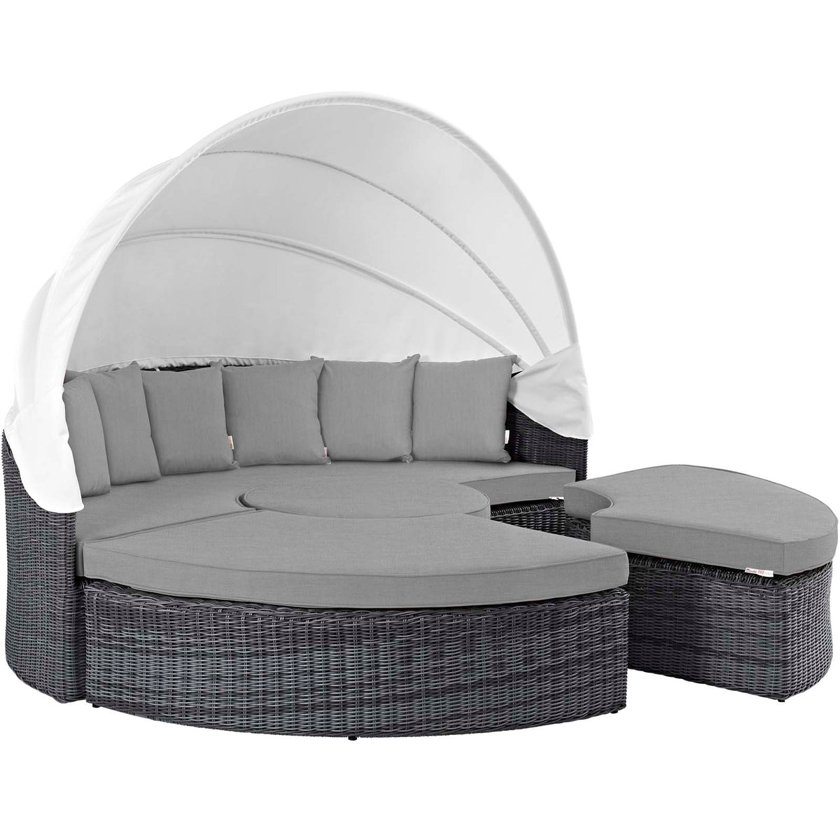 Summon Canopy Outdoor Patio Sunbrella Daybed - Canvas Gray