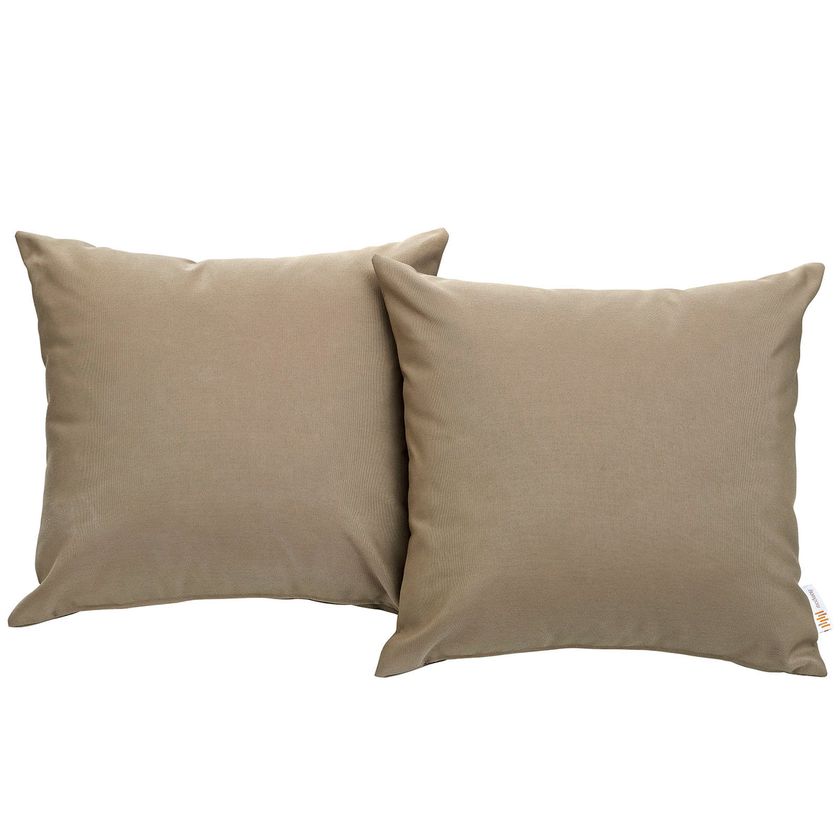 Convene Two Piece Outdoor Patio Pillow Set - Mocha