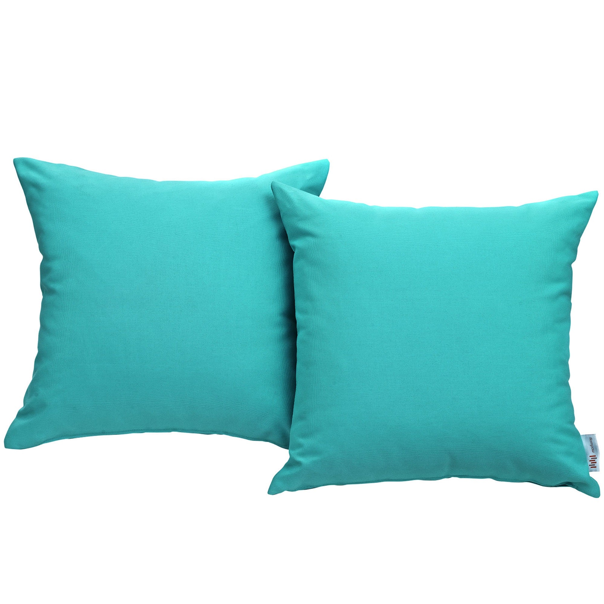 Convene Outdoor Sectional Decor Pillows - Durable Rattan Weave, All-Weather Cushions, Turquoise - Elevate Your Outdoor Space