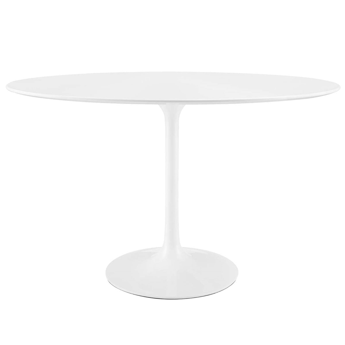 Yardlio 48' Lippa Oval Dining Table: Contemporary Style, Seats 4, Glossy Finish