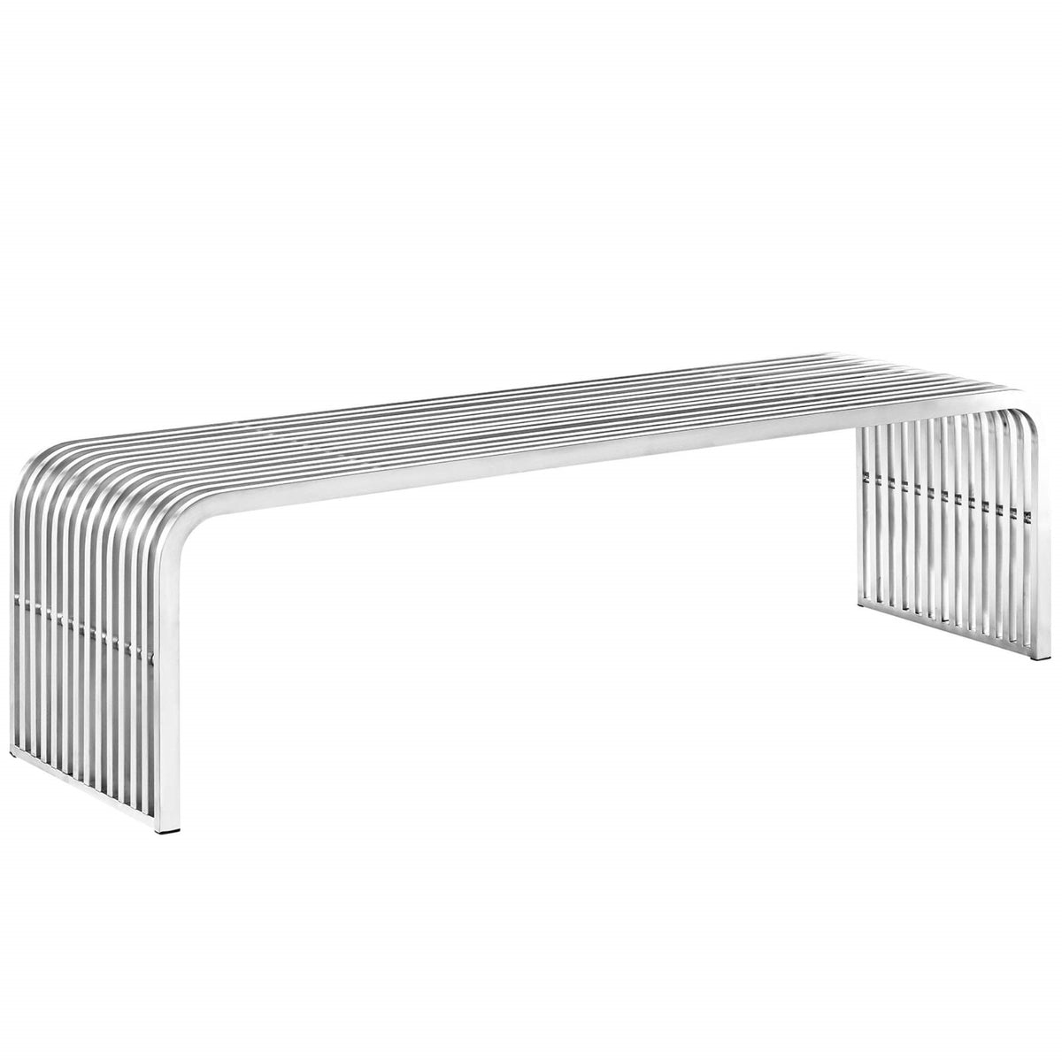 Casafoyer 'Seamless Flow: Modern Steel Pipe Bench For Elegant Interior Design