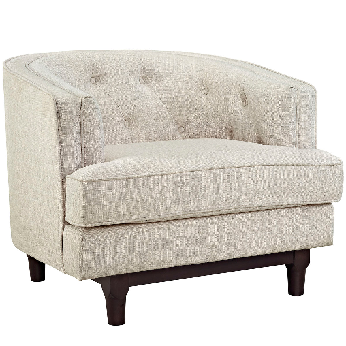 Coast Upholstered Fabric Armchair - Beige
