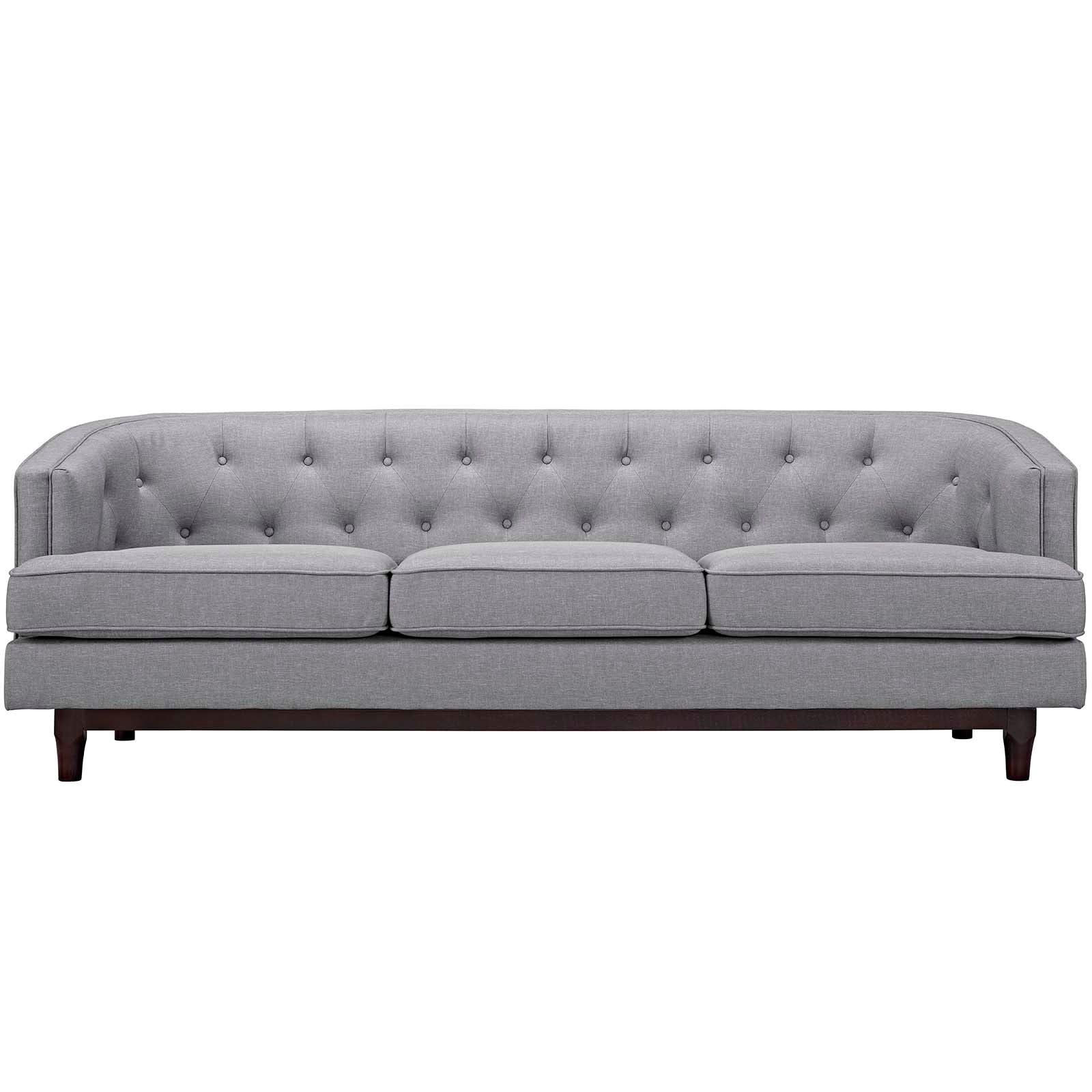 Coast Upholstered Fabric Sofa - Light Gray