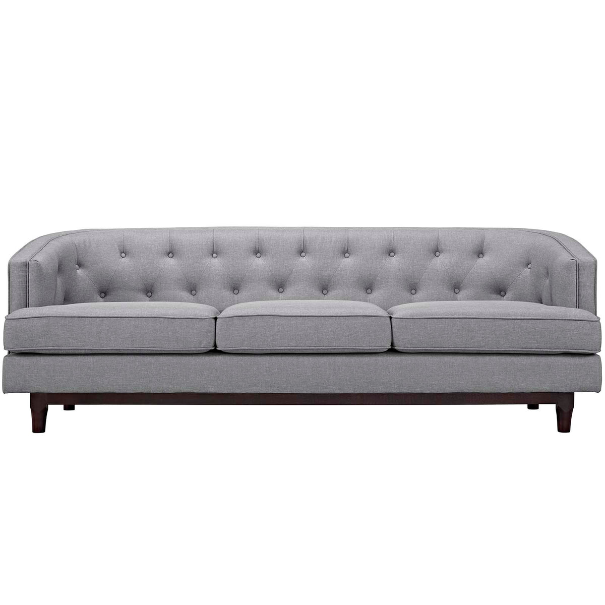 Coast Upholstered Fabric Sofa - Light Gray