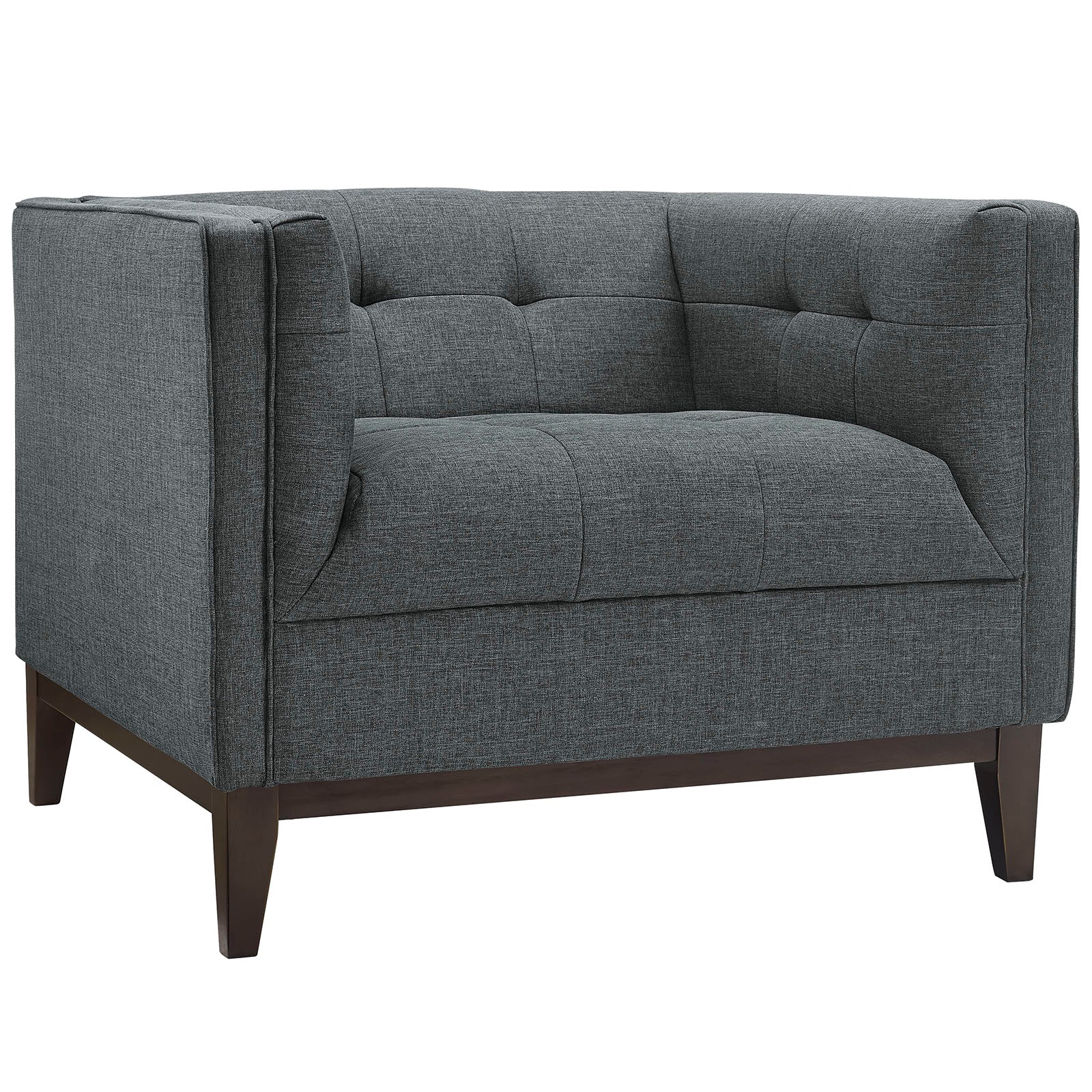 Serve Upholstered Fabric Armchair - Gray