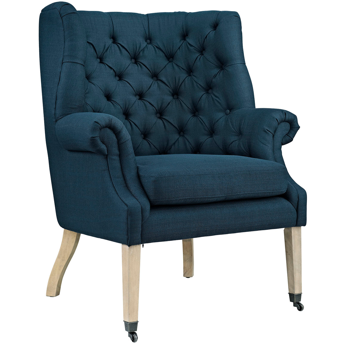 Chart Upholstered Fabric Lounge Chair - Azure