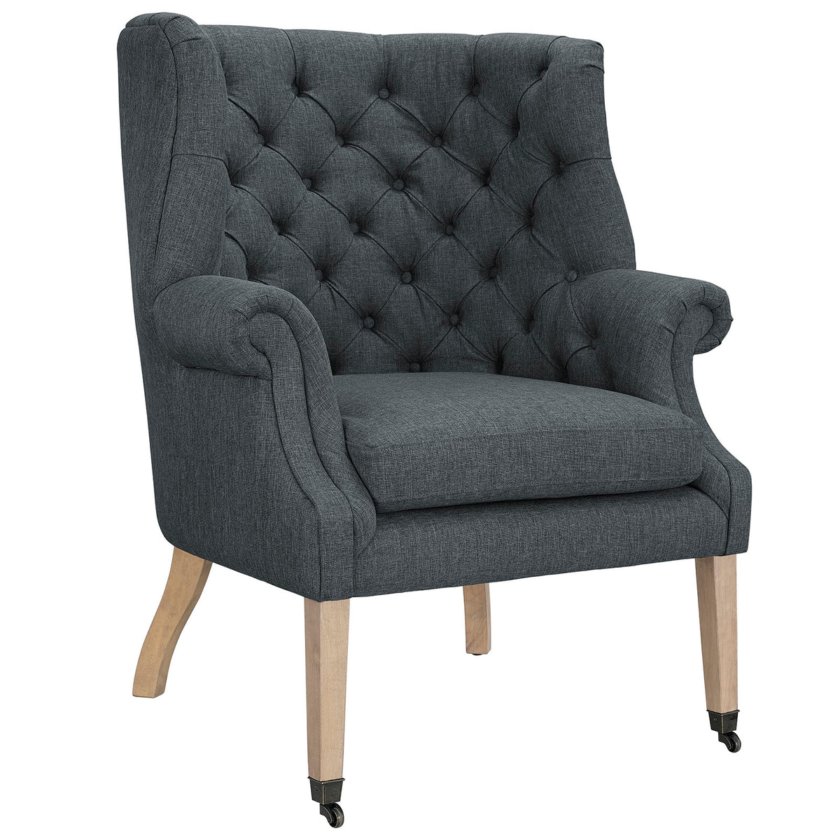 Chart Upholstered Fabric Lounge Chair - Gray