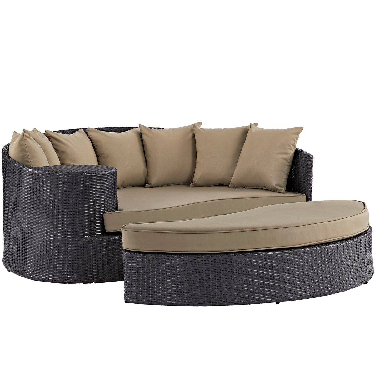 Convene Outdoor Patio Daybed - Espresso Mocha