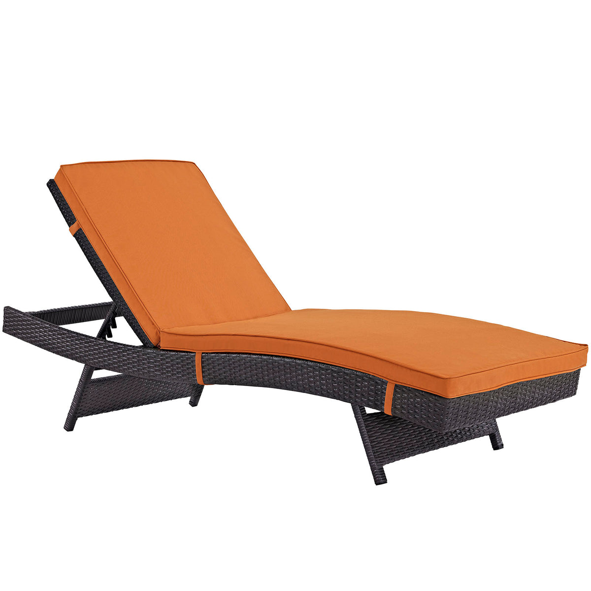 Convene Outdoor Patio Chaise - Espresso Orange
