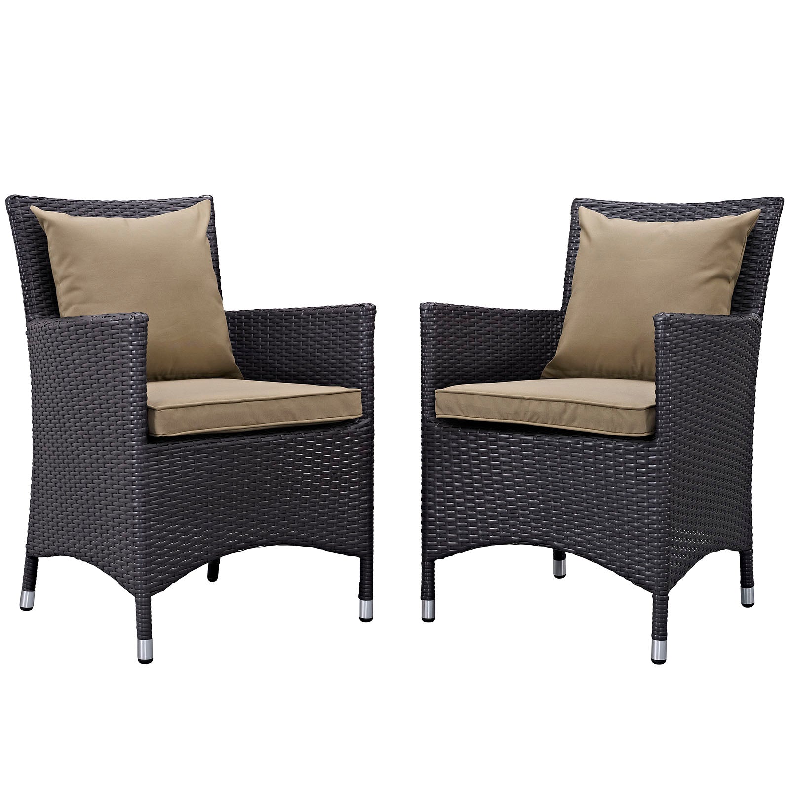 Convene 2 Piece Outdoor Patio Dining Set - Espresso Mocha