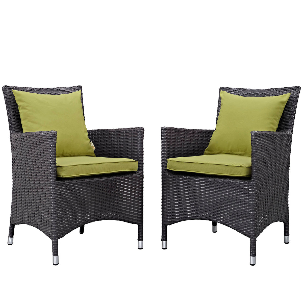 Convene 2 Piece Outdoor Patio Dining Set - Espresso Peridot