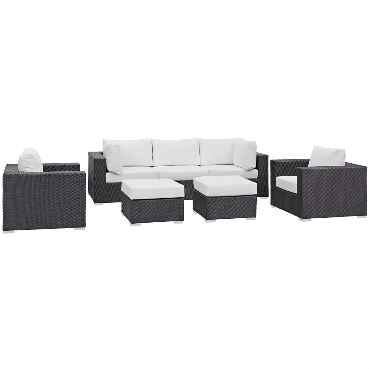 Casafoyer Convene 7 Piece Outdoor Patio Sectional Set