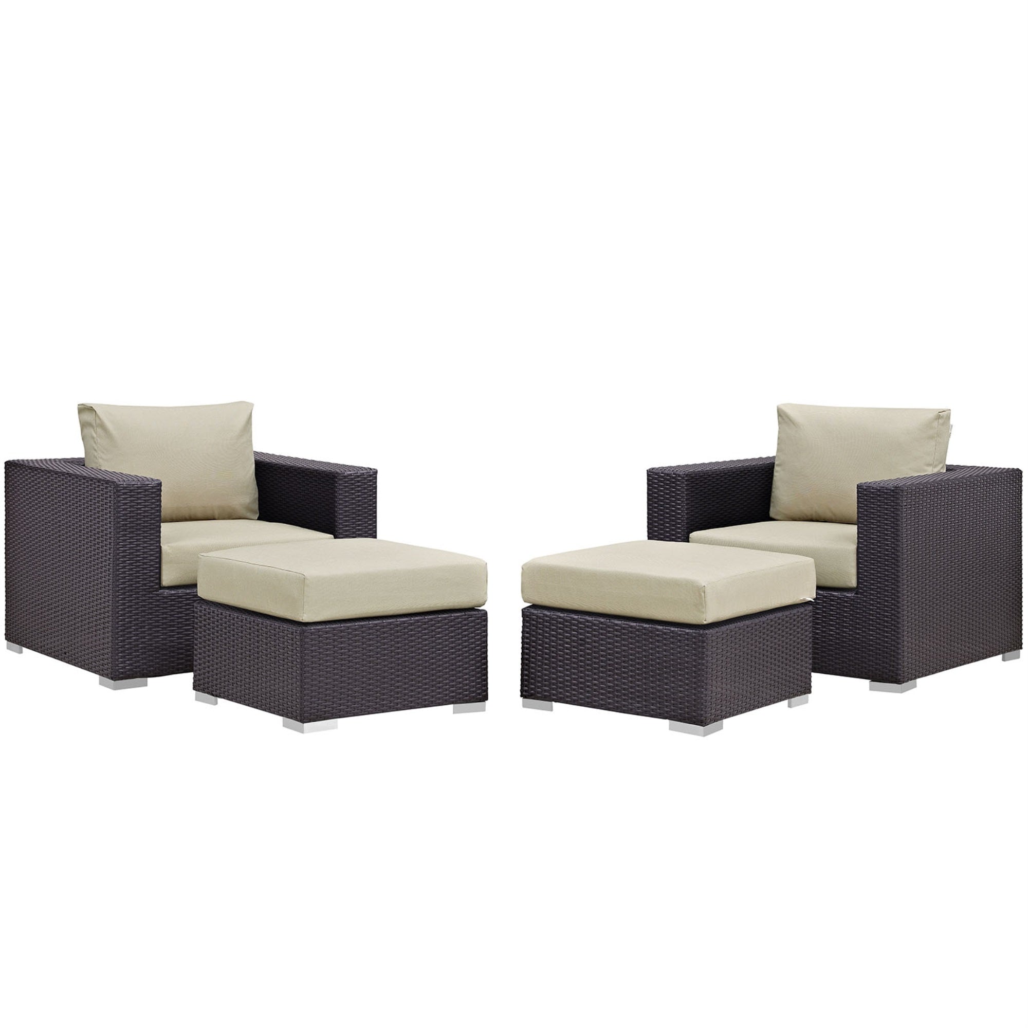 Convene Outdoor Sectional Set - Durable Rattan & Aluminum Frame - Weather-Resistant Cushions - Perfect For Patio, Backyard, Poolside Gathering