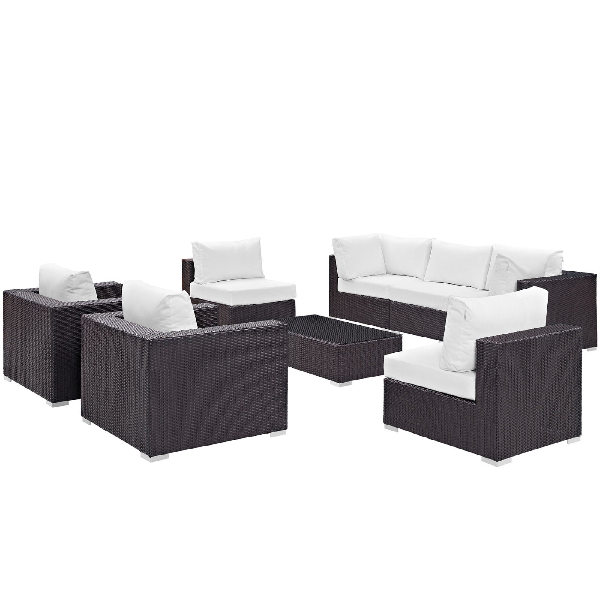 Convene Outdoor Sectional Set - Adjustable, Weather-Resistant, Versatile Patio Furniture With Synthetic Rattan Weave And Aluminum Frame