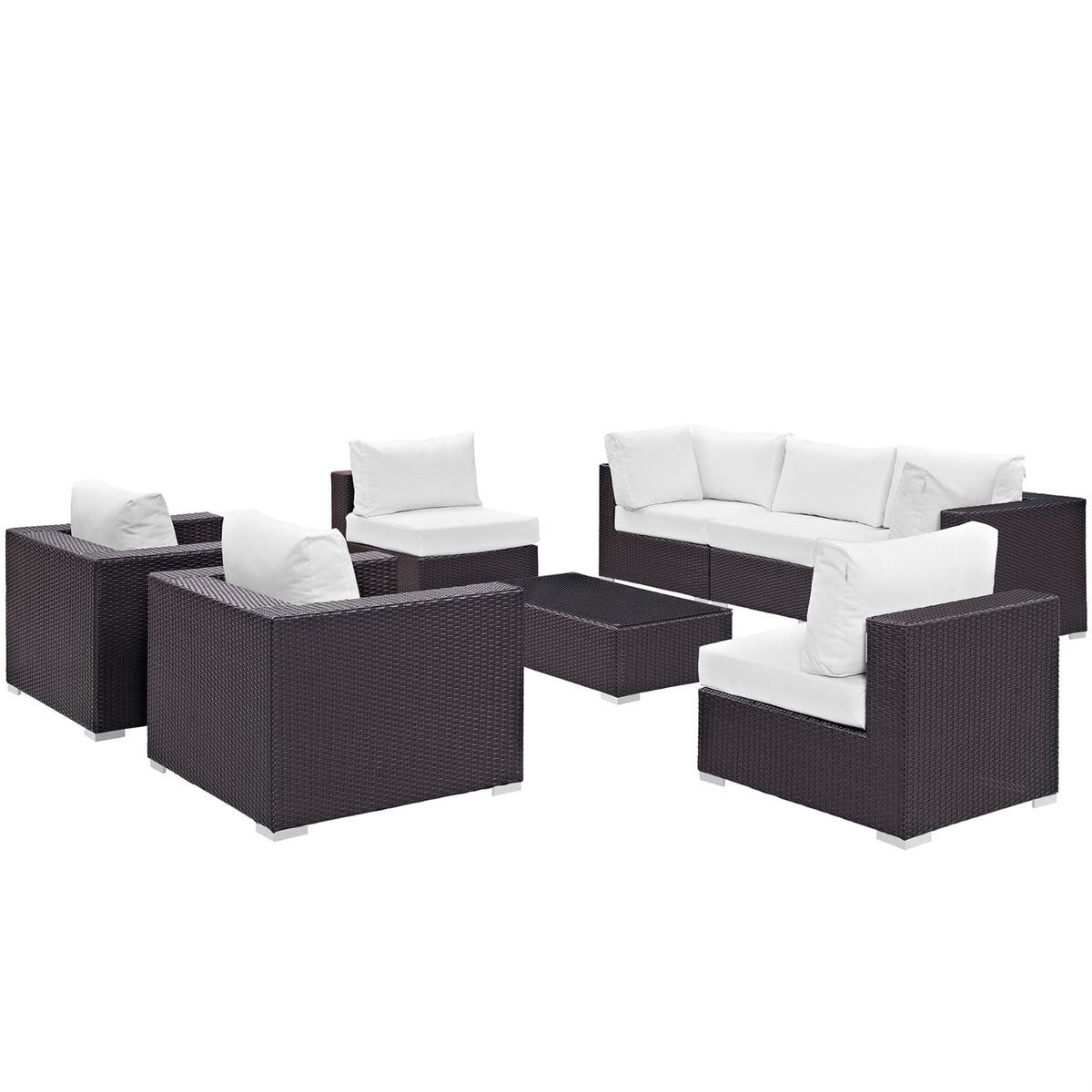 Convene Outdoor Sectional Set - Adjustable, Weather-Resistant, Versatile Patio Furniture With Synthetic Rattan Weave And Aluminum Frame