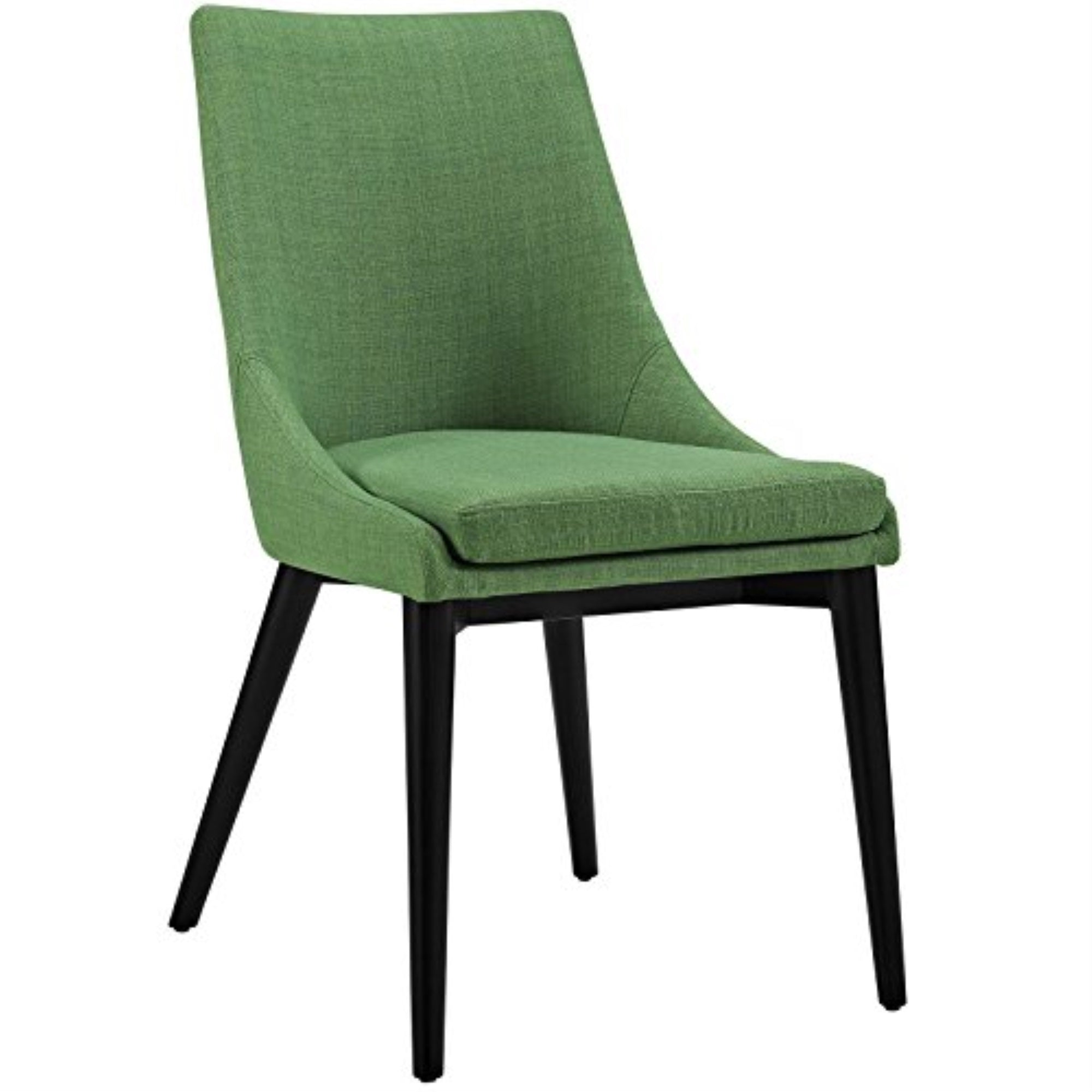 Casafoyer Viscount Mid-Century Modern Upholstered Fabric Kitchen And Dining Room Chair In Kelly Green