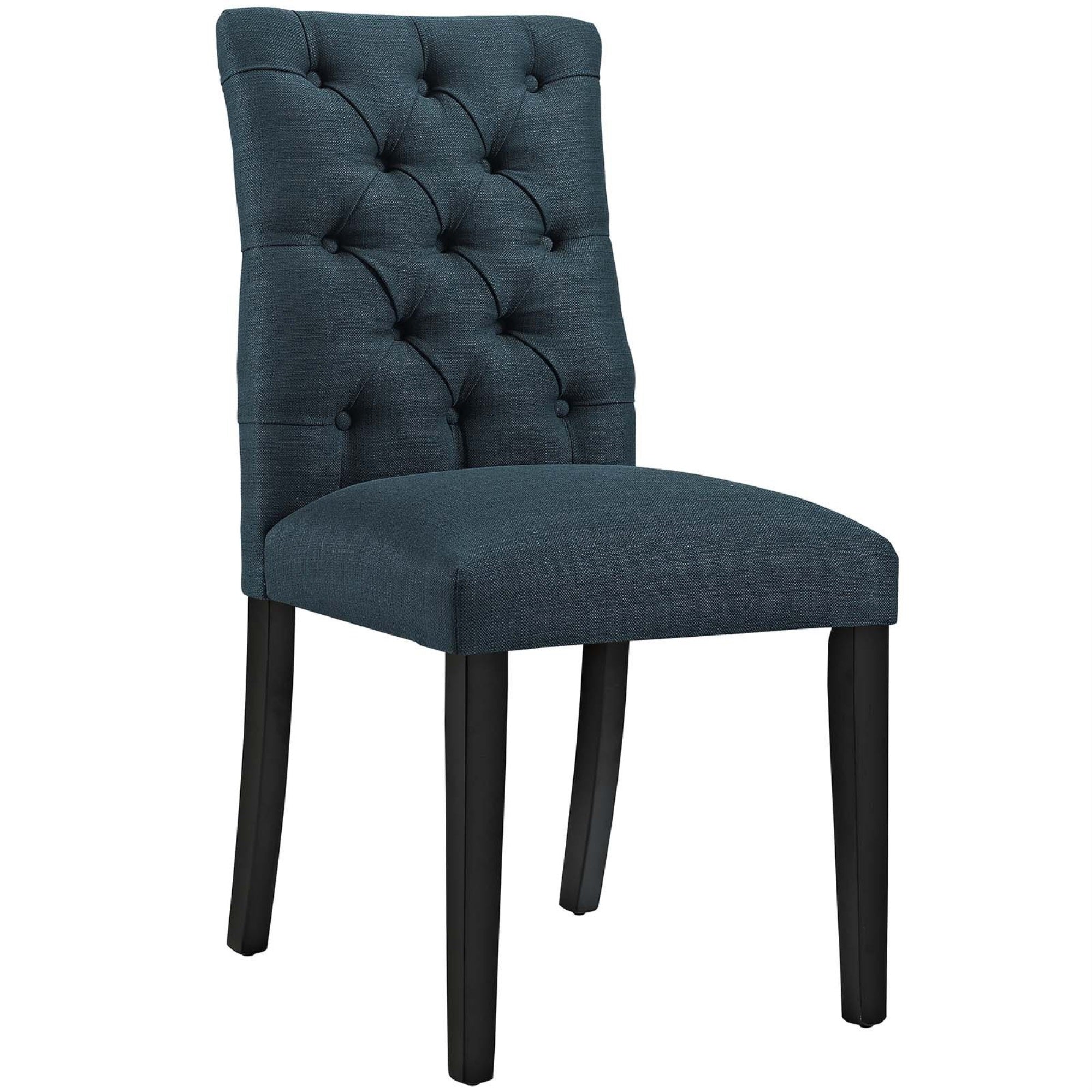 Casafoyer Mo- Duchess Modern Tufted Button Upholstered Fabric Parsons, Dining Chair, Azure
