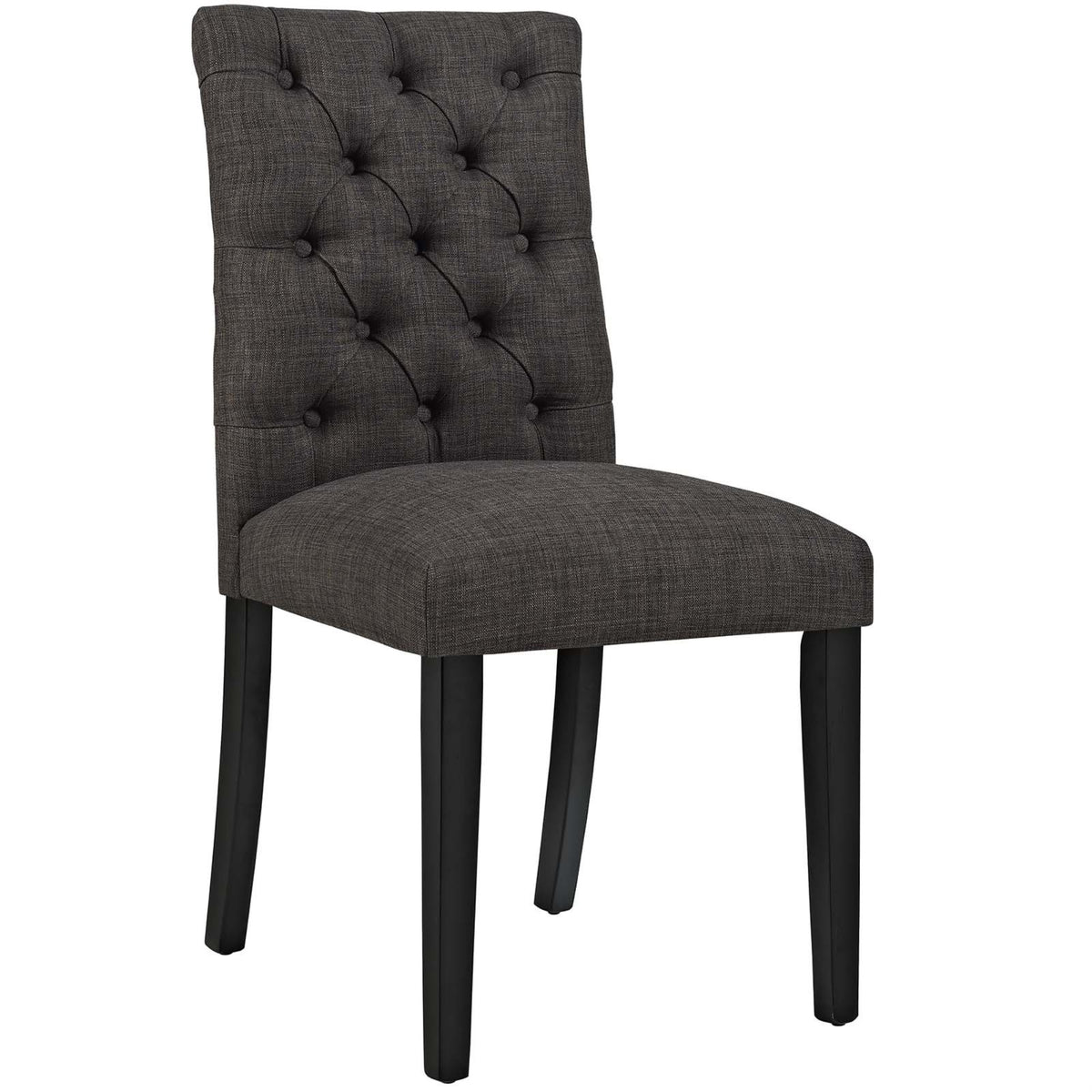 Casafoyer Eei-2231-Brn Mo- Duchess Modern Tufted Button Upholstered Fabric Parsons, Dining Chair, Brown