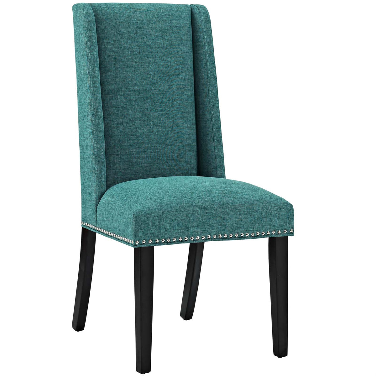 Baron Dining Chair - Exquisite Legacy Of Sophistication, Nailhead Trim, Luxurious Upholstery, Solid Wood Frame, Non-Marking Foot Glides.