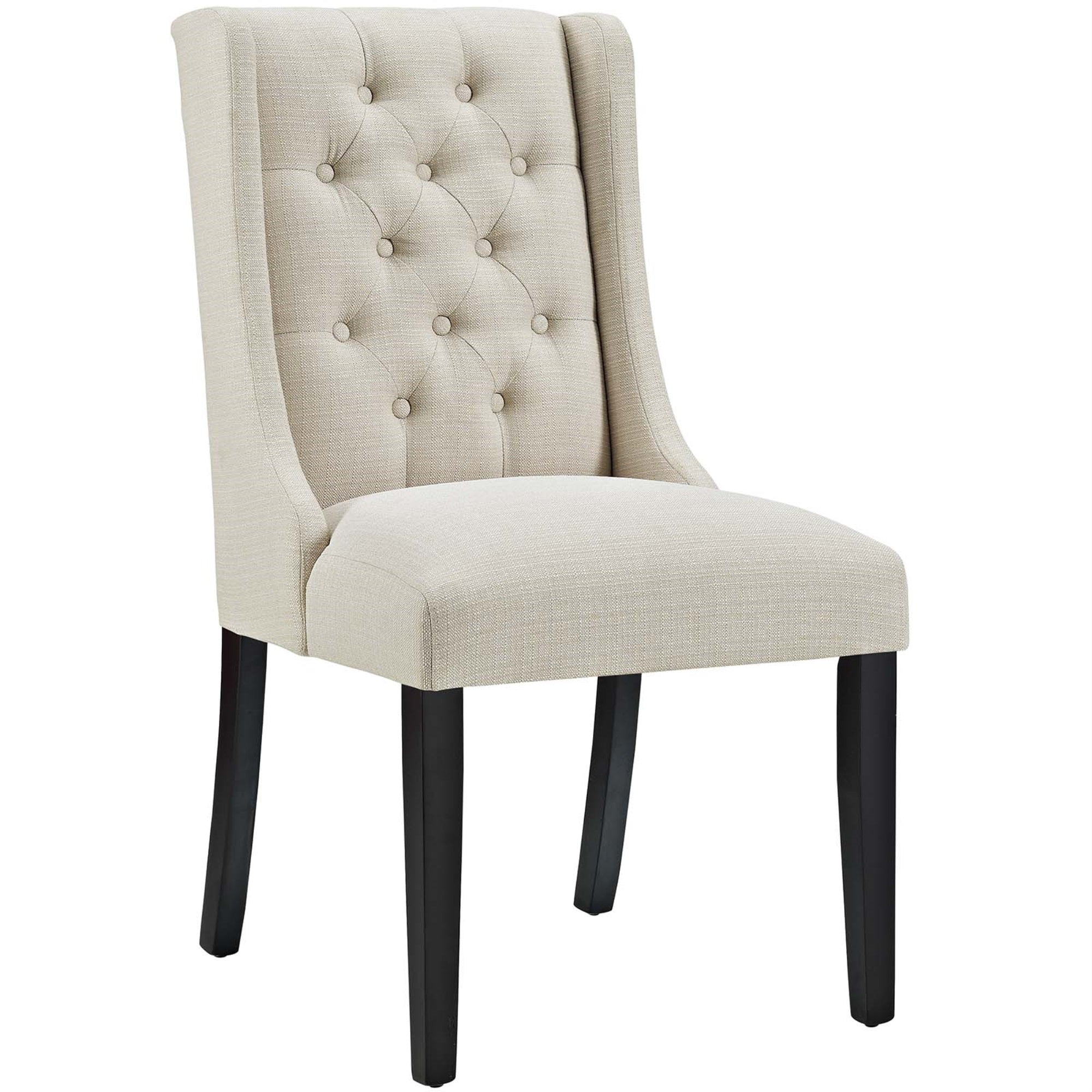 Baronet Exquisite Button Tufted Dining Chair - Opulent & Sophisticated, Solid Wood Frame, Plush Foam Padding, Premium Fabric Upholstery. Non-Marking Foot Glides. Perfect For Contemporary Homes.