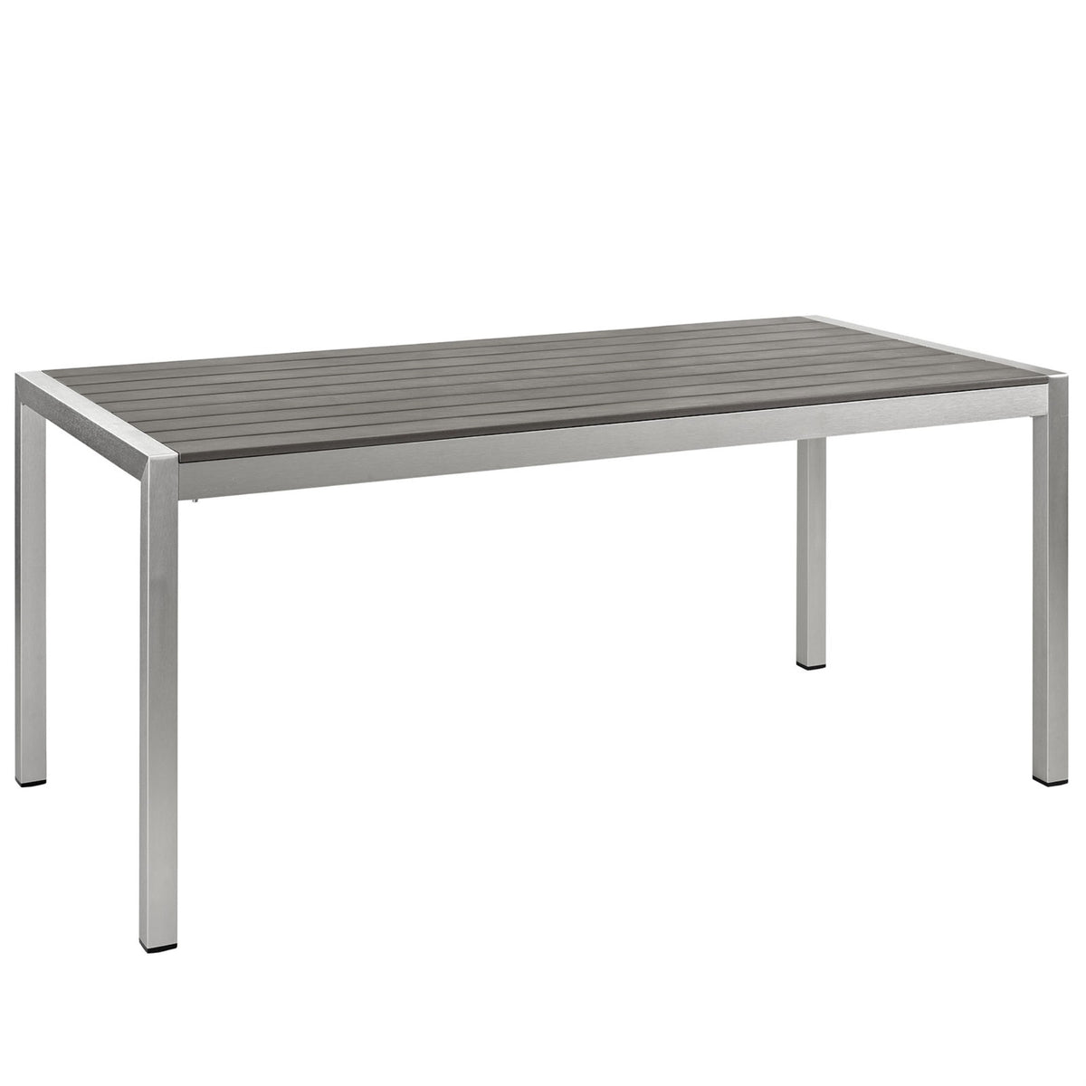 Shore Outdoor Patio Dining Table - Durable & Stylish Aluminum Frame - Sleek Modern Design - Perfect For Casual Gatherings - Versatile & Elegant Addition To Your Outdoor Space