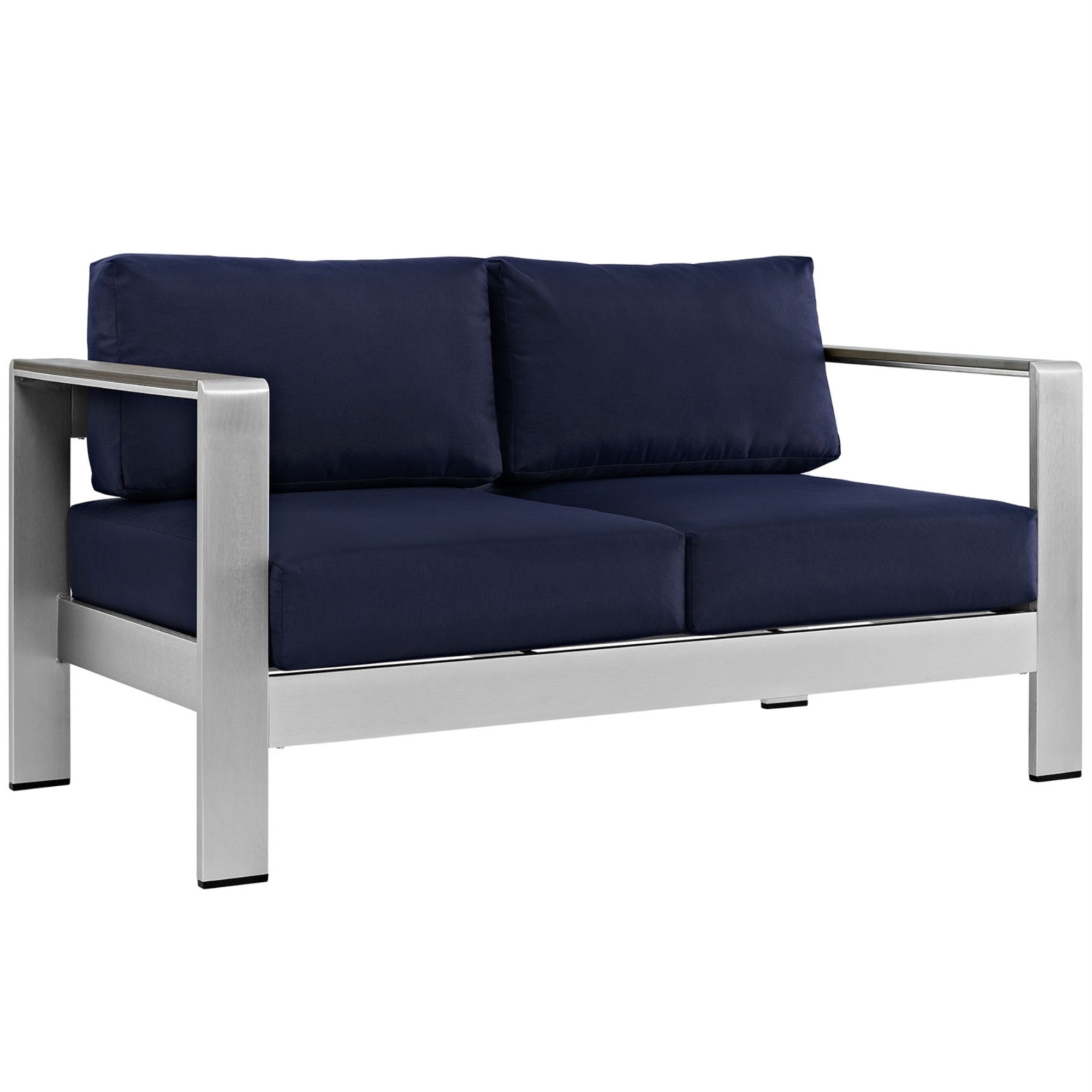 Shore Outdoor Patio Loveseat - Durable Aluminum Frame, All-Weather Resilient Fabric, Stylish & Functional - Perfect For Your Patio Or Backyard Oasis