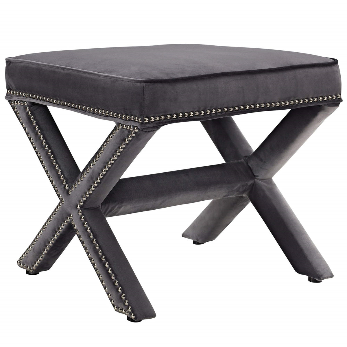 Yardlio Sophisticated Rivet Bench, And Comfortable With Ottoman Set