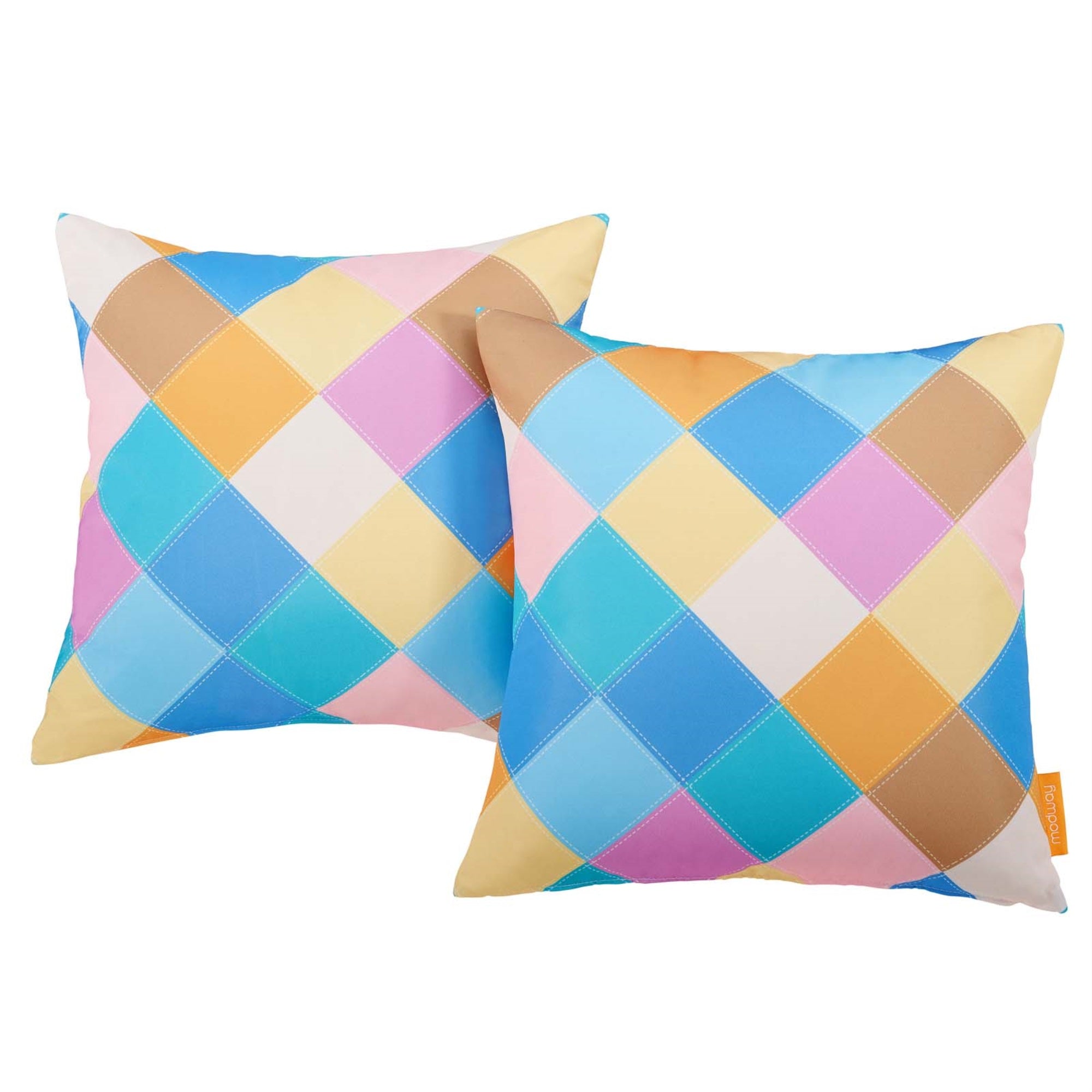 Ergode Decor Throw Pillow Set - Weather-Resistant, Indoor/Outdoor, Eye-Catching Patterns & Colors - Set Of 2