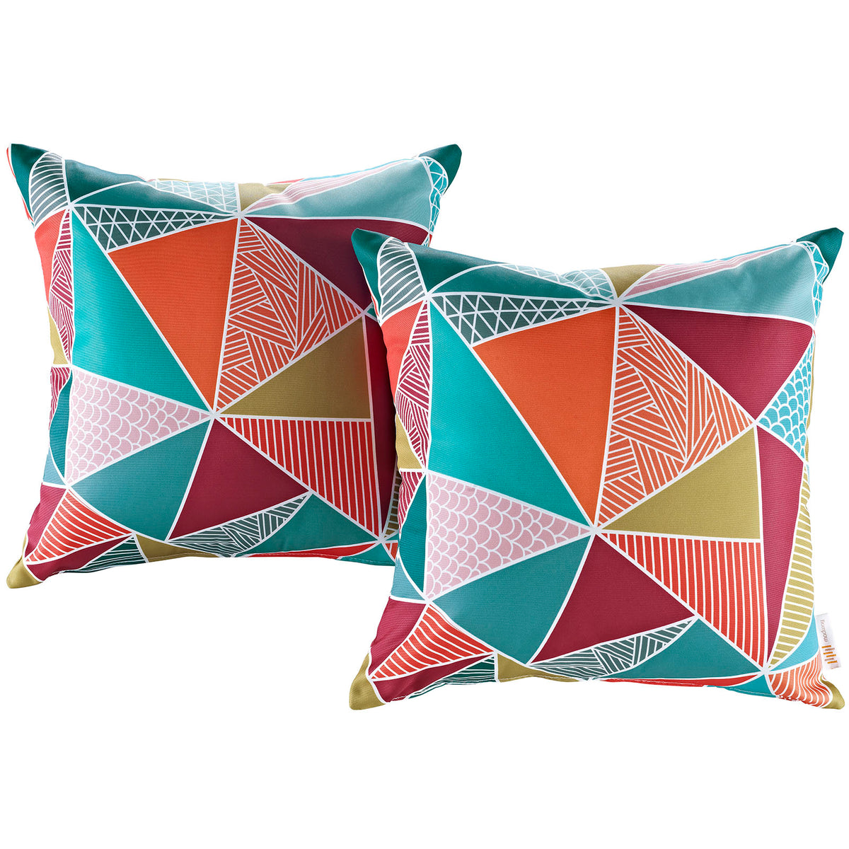 Modway Two Piece Outdoor Patio Pillow Set - Mosaic