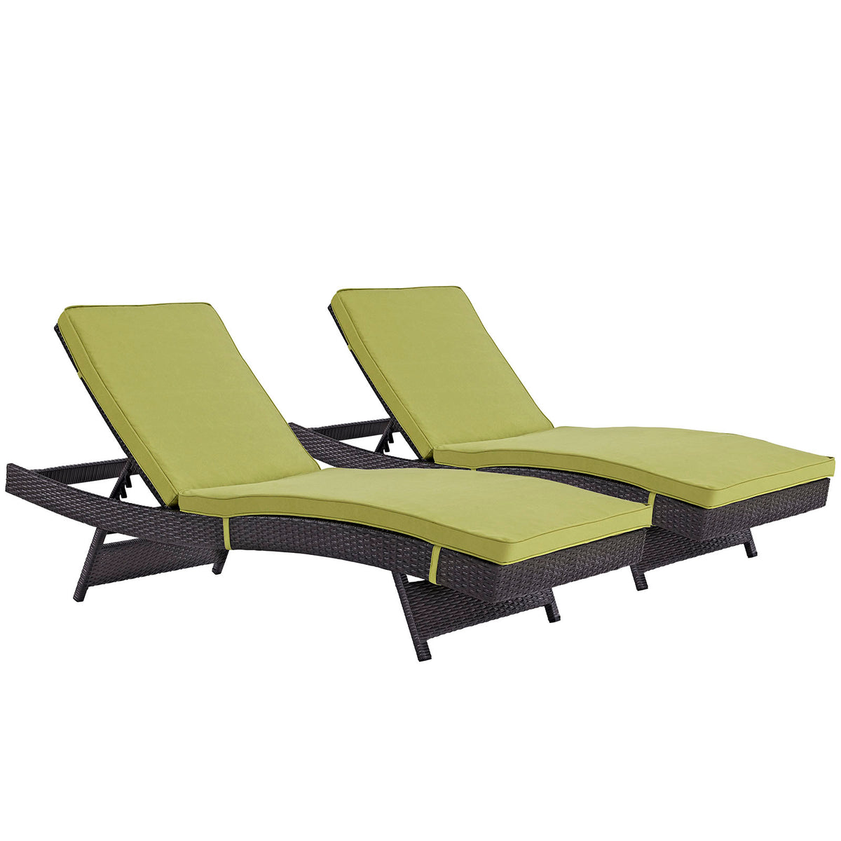 Convene Chaise Outdoor Patio Set Of 2 - Espresso Peridot