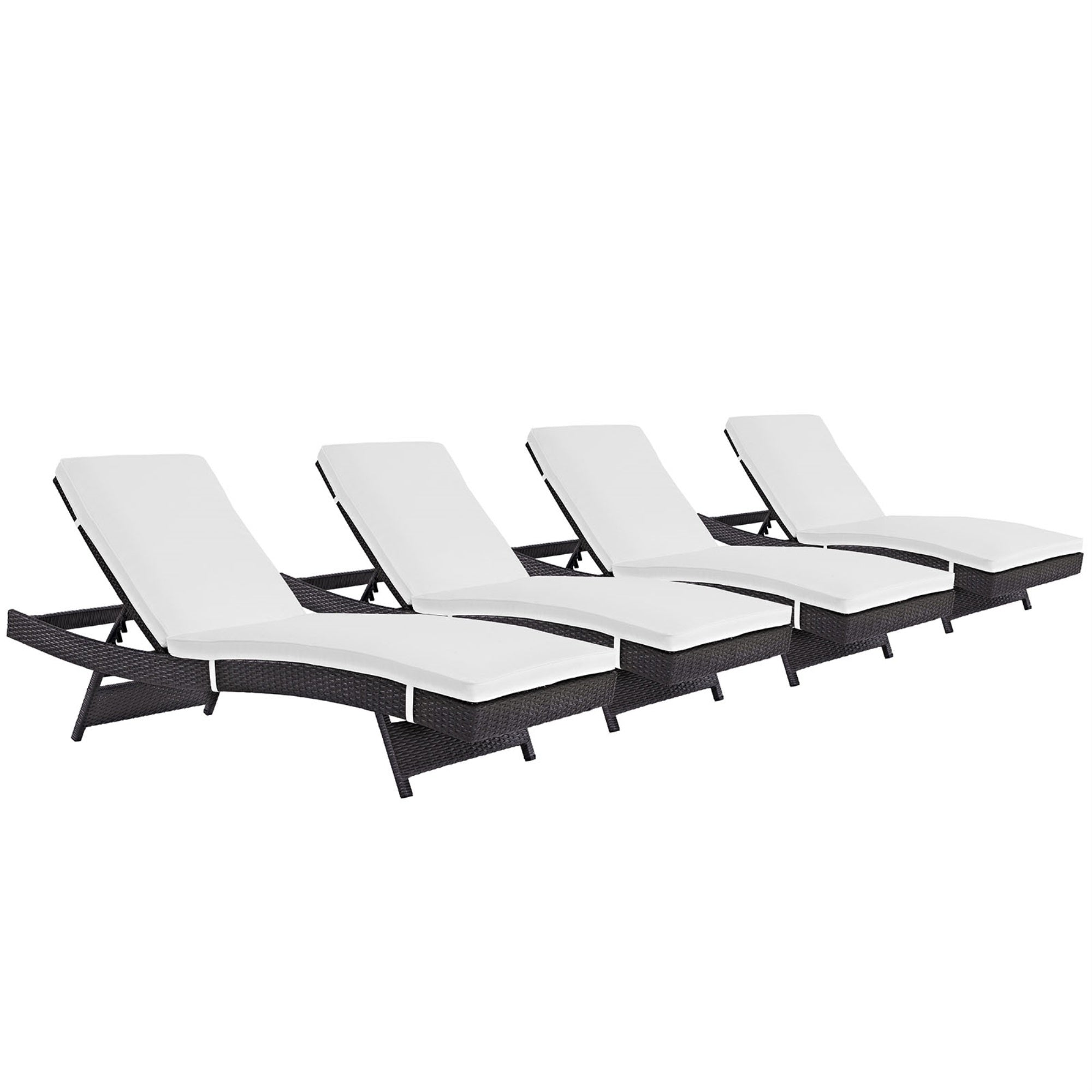 Convene Outdoor Sectional: Durable Rattan Lounge Chair Set - Weather-Resistant Cushions - Perfect For Patio, Backyard, Poolside