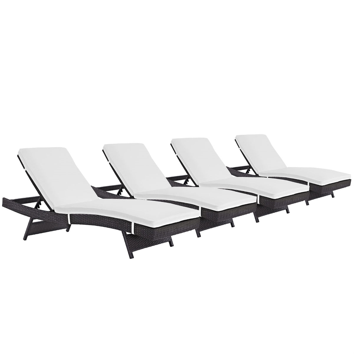 Convene Outdoor Sectional: Durable Rattan Lounge Chair Set - Weather-Resistant Cushions - Perfect For Patio, Backyard, Poolside