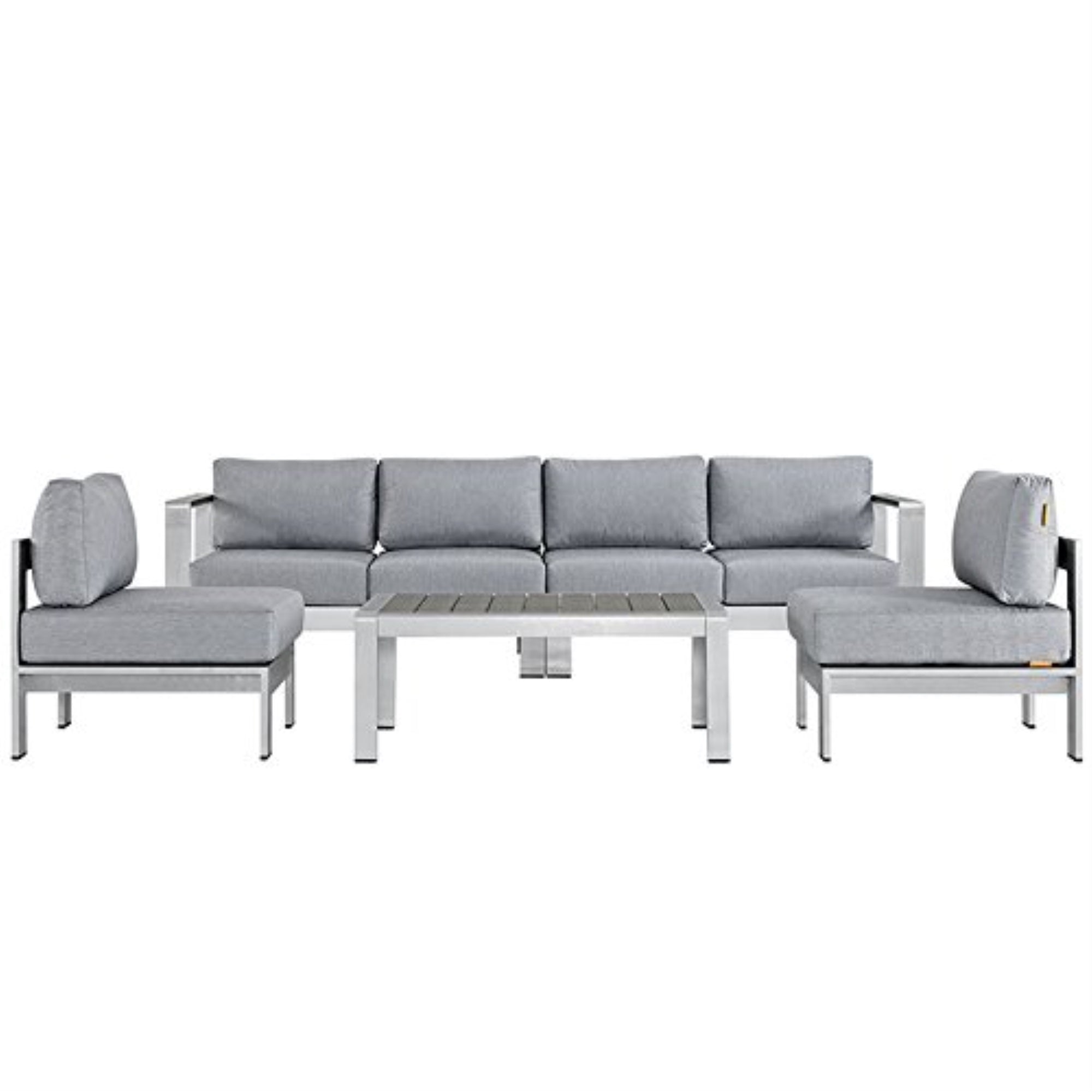 Casafoyer Shore 5 Piece Outdoor Patio Aluminum Sectional Sofa Set