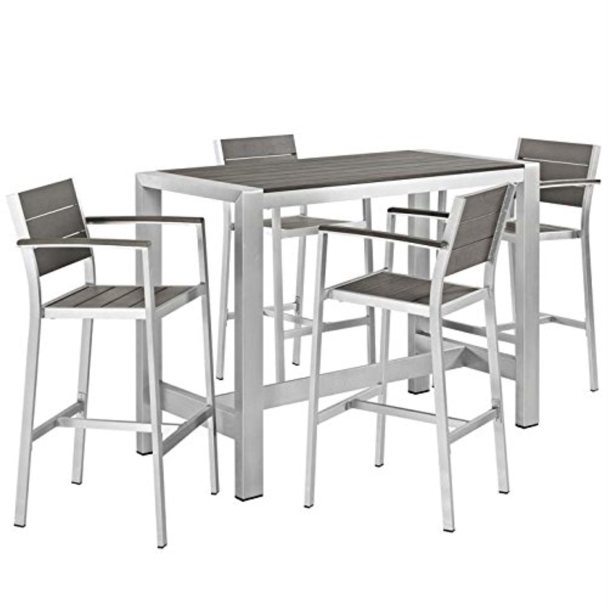 Casafoyer Pax 5 Piece Outdoor Patio Aluminum Dining Set Wl-03080-Mw
