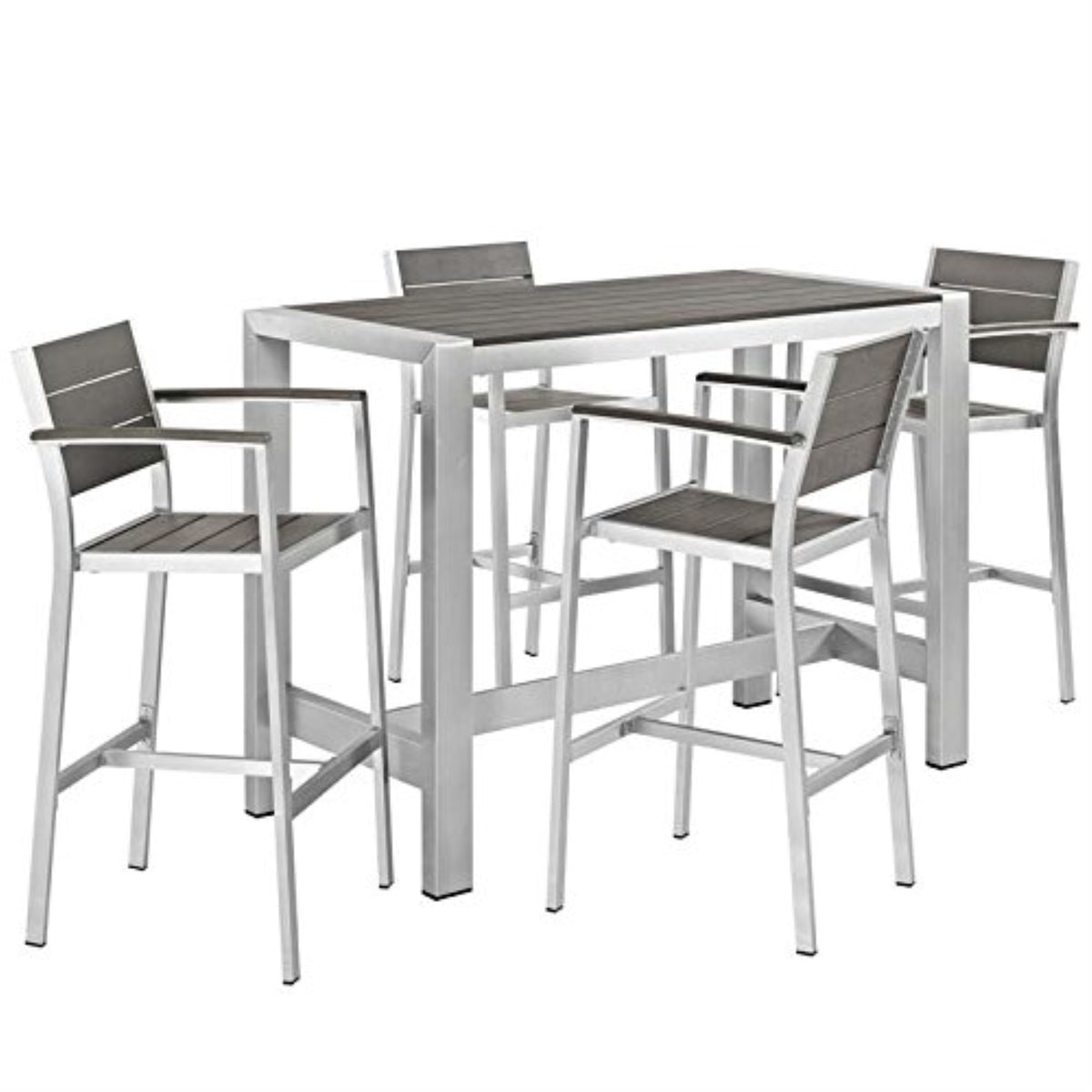Casafoyer Pax 5 Piece Outdoor Patio Aluminum Dining Set Wl-03080-Mw
