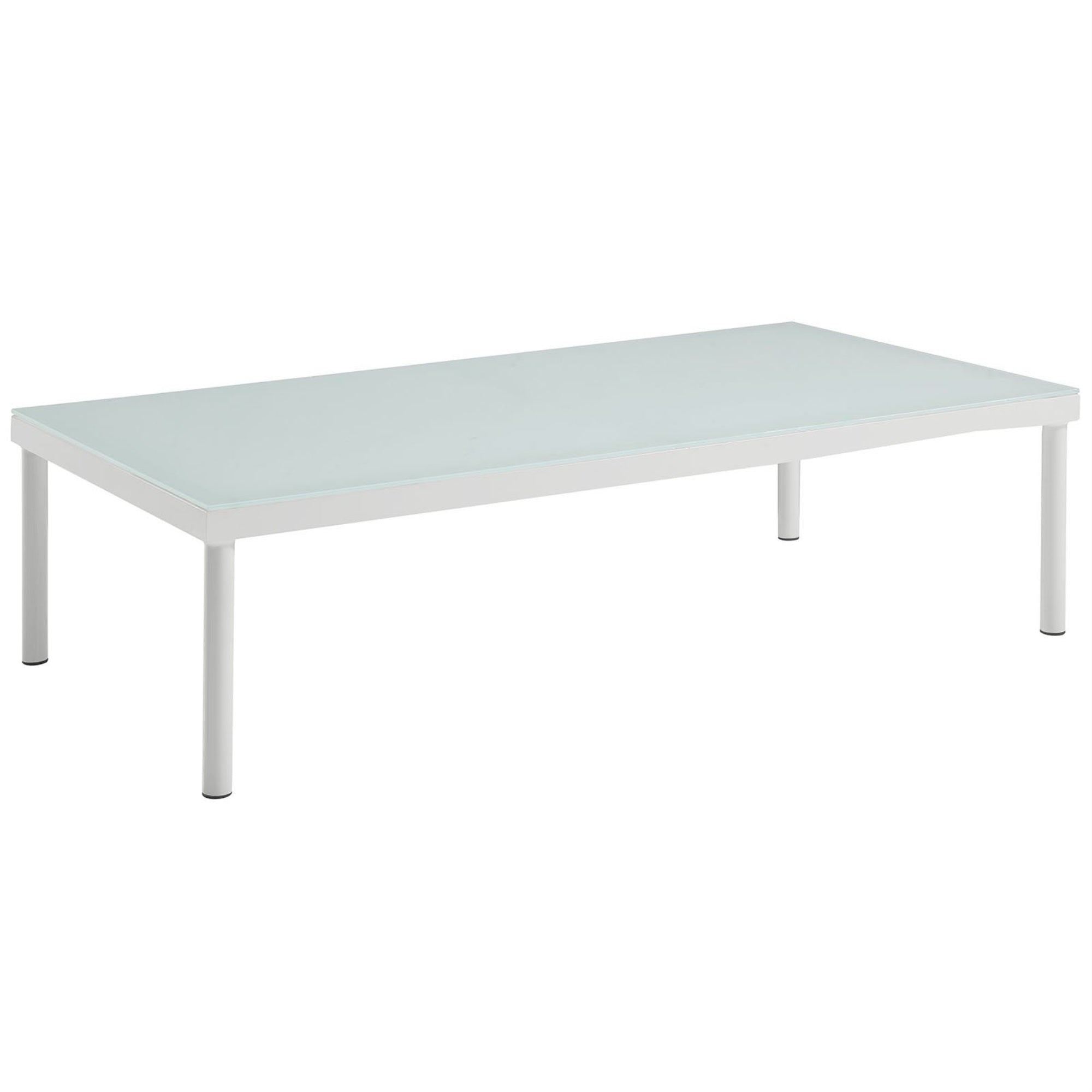Casafoyer Eei-2605-Whi Harmony Patio Aluminum Coffee Table Outdoor Furniture, White