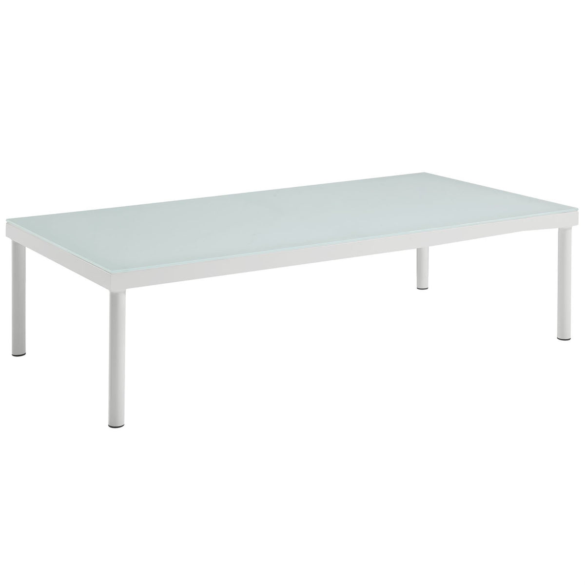 Casafoyer Eei-2605-Whi Harmony Patio Aluminum Coffee Table Outdoor Furniture, White