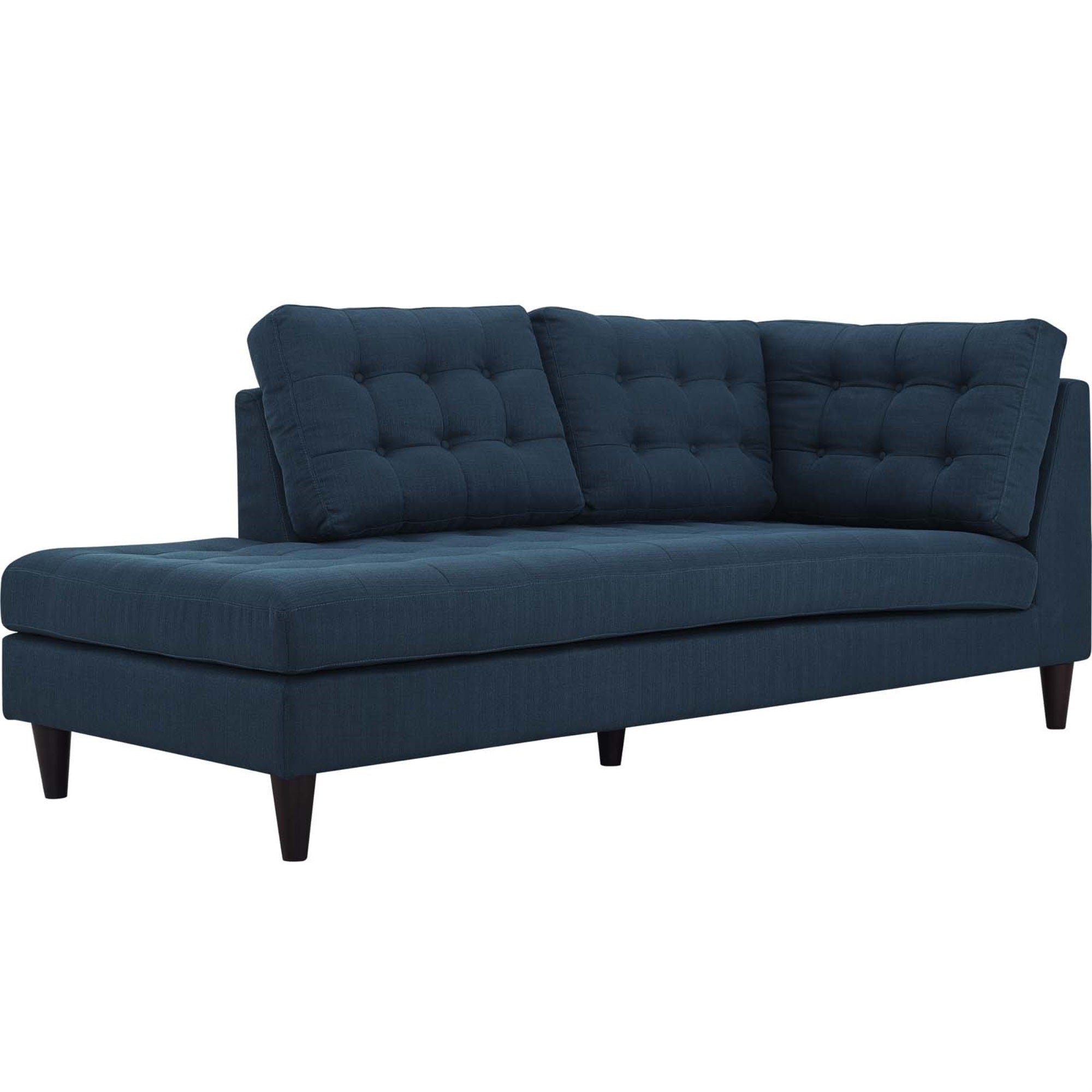 Empress Exquisite Design Tufted Chaise - Luxurious Cushions, Elegant Armrests, Solid Wood Legs, Floor Protection - Opulent Home Decor