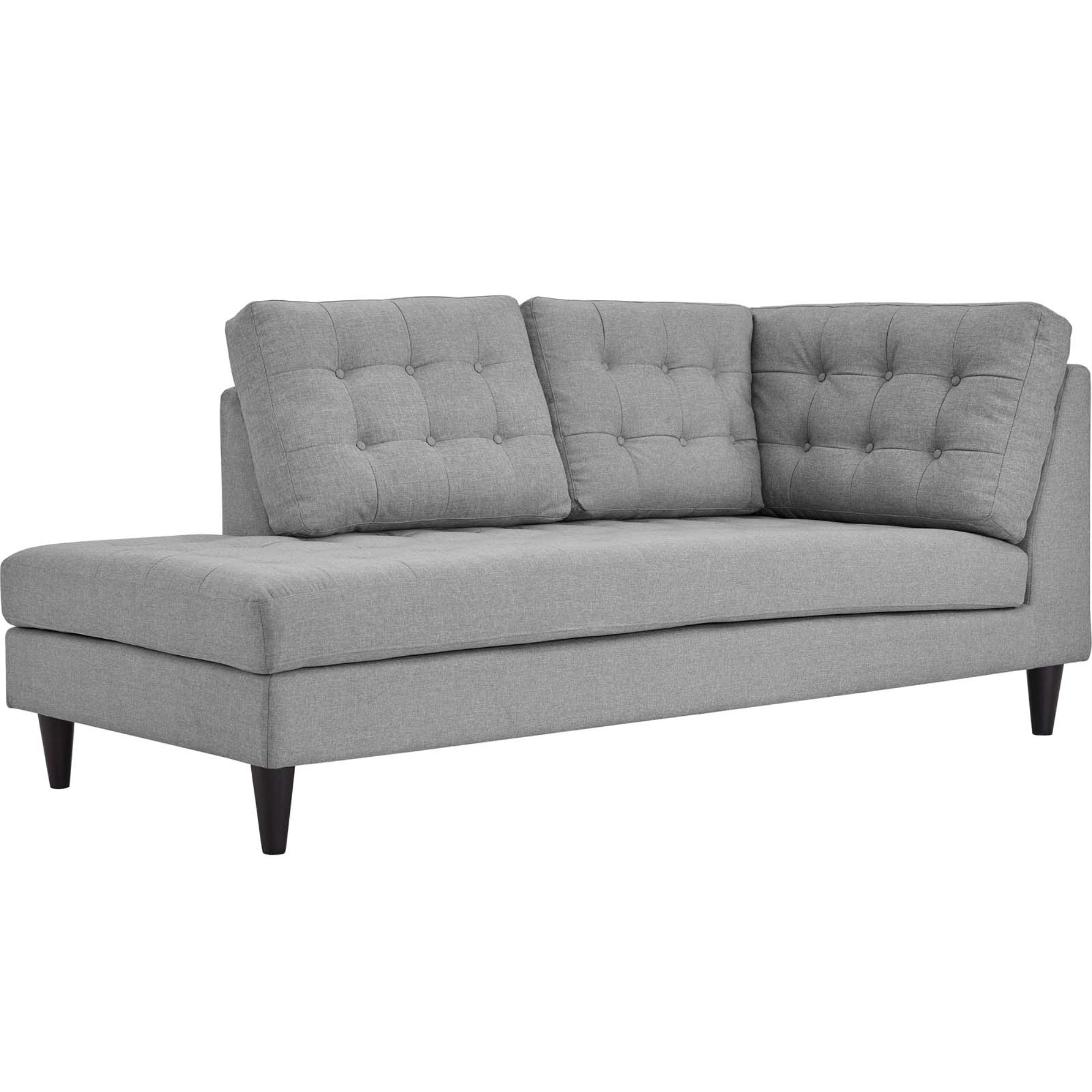 Empress Holistic Furniture Set - Exquisite Design, Plush Cushions, Regal Armrests - Includes Empress Chaise - Light Gray