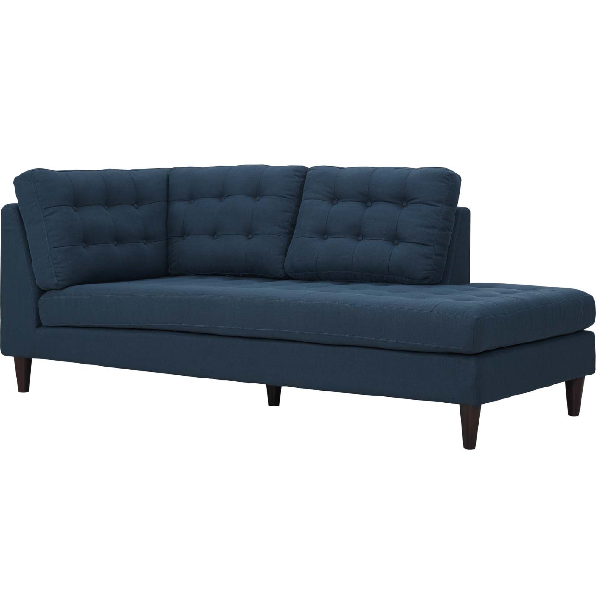 Empress Holistic Furniture Design - Tufted Buttons, Luxurious Cushions, Regal Armrests. Sturdy Legs With Floor Protection. Lavish Upholstery. Includes Chaise.