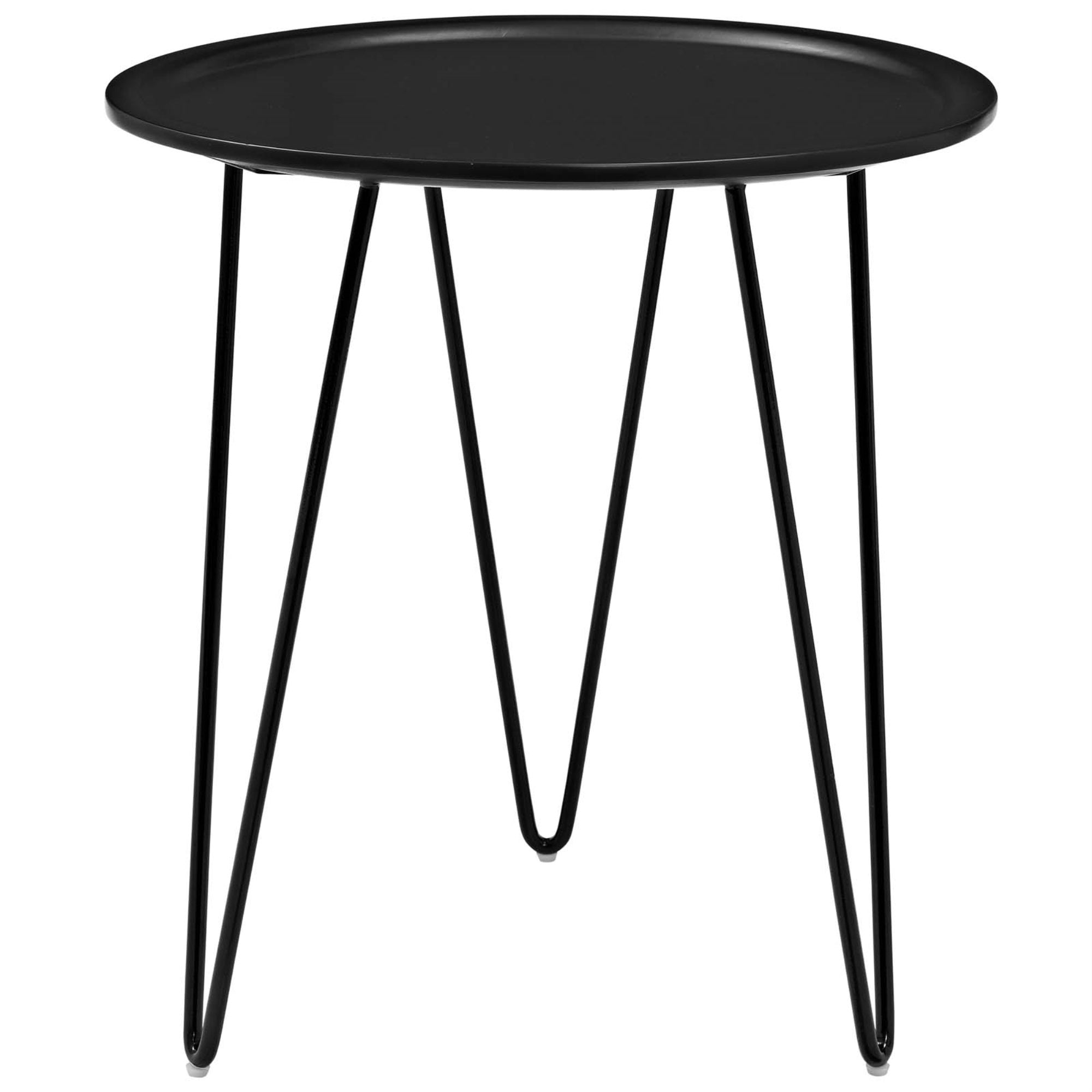 Mid-Century Design Digress Side Table - Compact, Versatile, And Stylish For Living Room, Bedroom, Or Entryway - Steel Hairpin Legs, Matte Finish - Ideal For Small Spaces - Indoor Plant Stand Or Beverage Holder