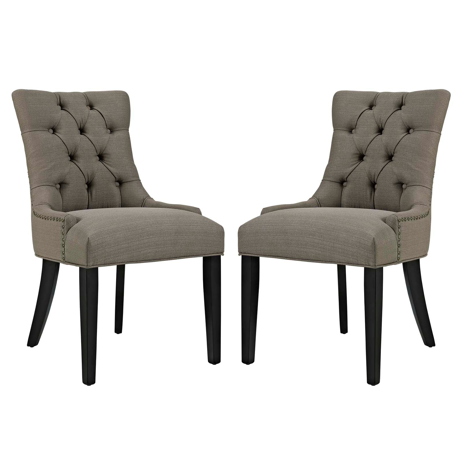 Regent Dining Side Chair Fabric Set Of 2 - Granite