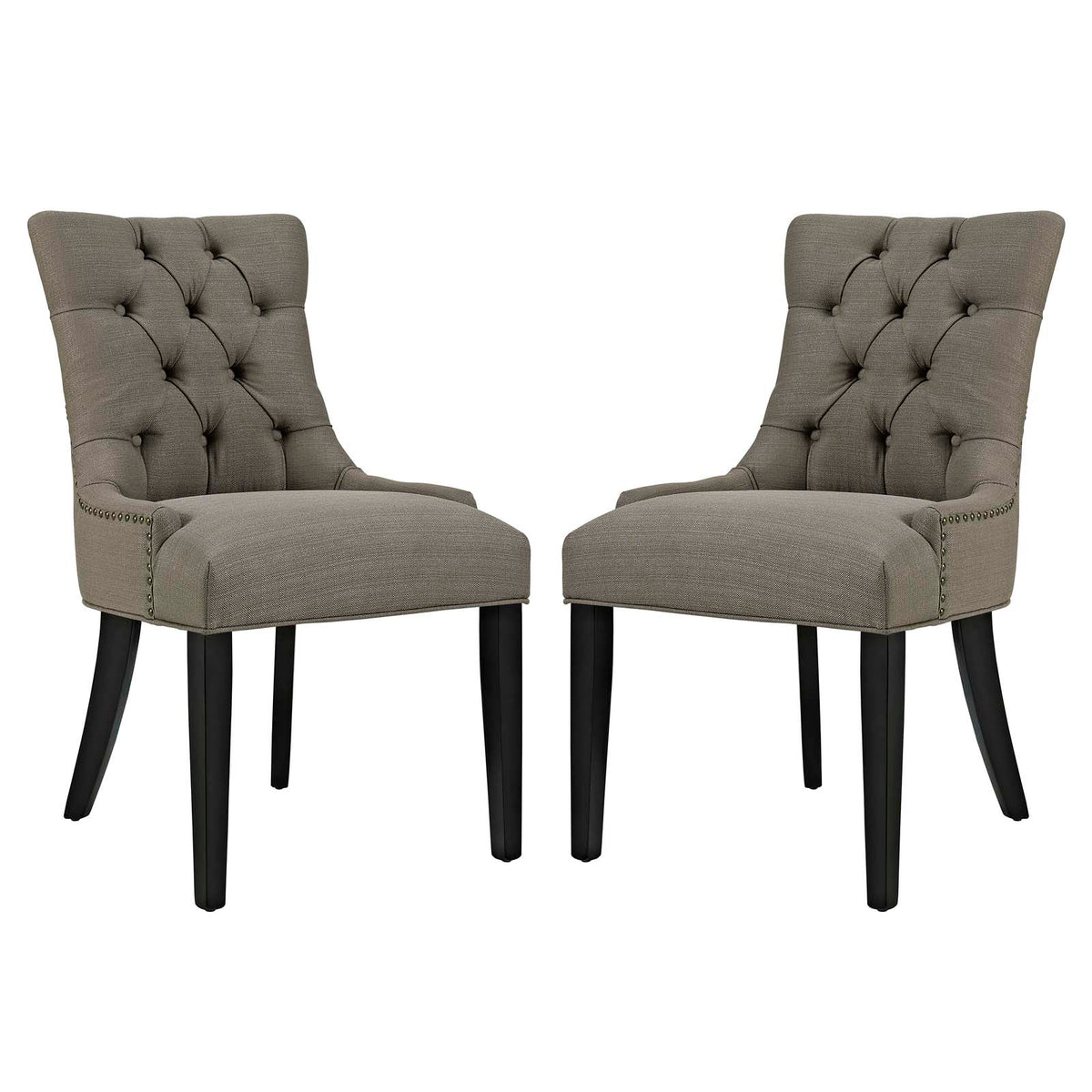 Regent Dining Side Chair Fabric Set Of 2 - Granite